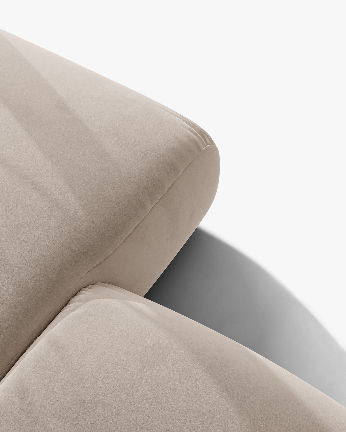 Symmetrical Velvet Corner Sofa OPHELIA Beige
