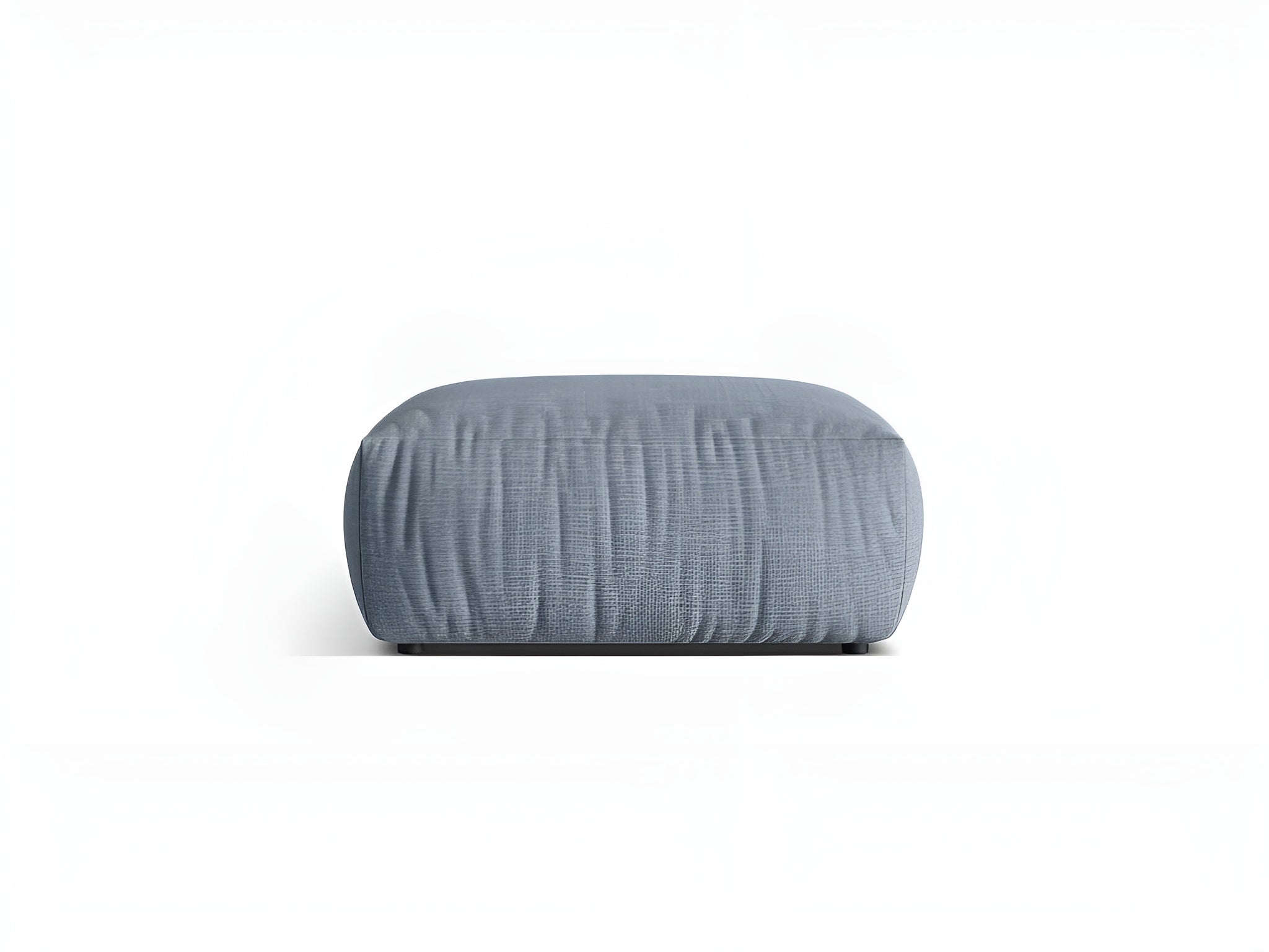 CHRIS light blue chenille pouf