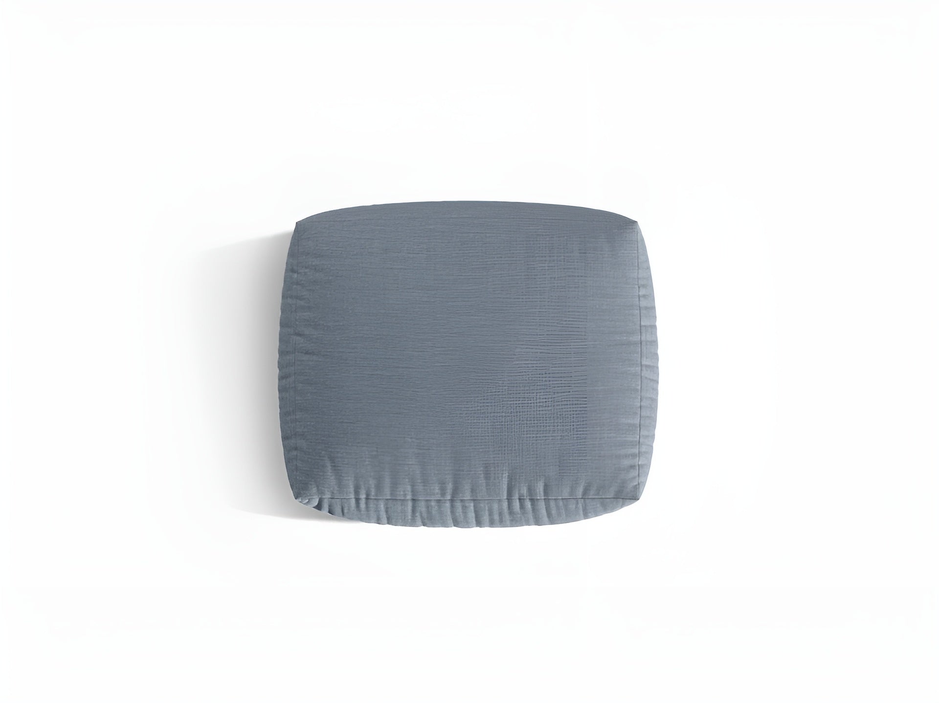 CHRIS light blue chenille pouf