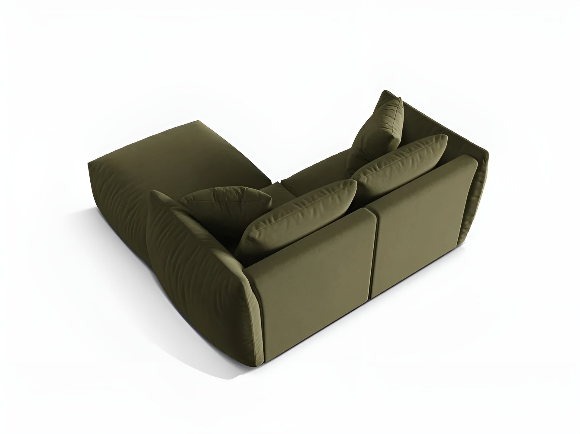 Samt-Ecksofa links CHRIS hellgrün