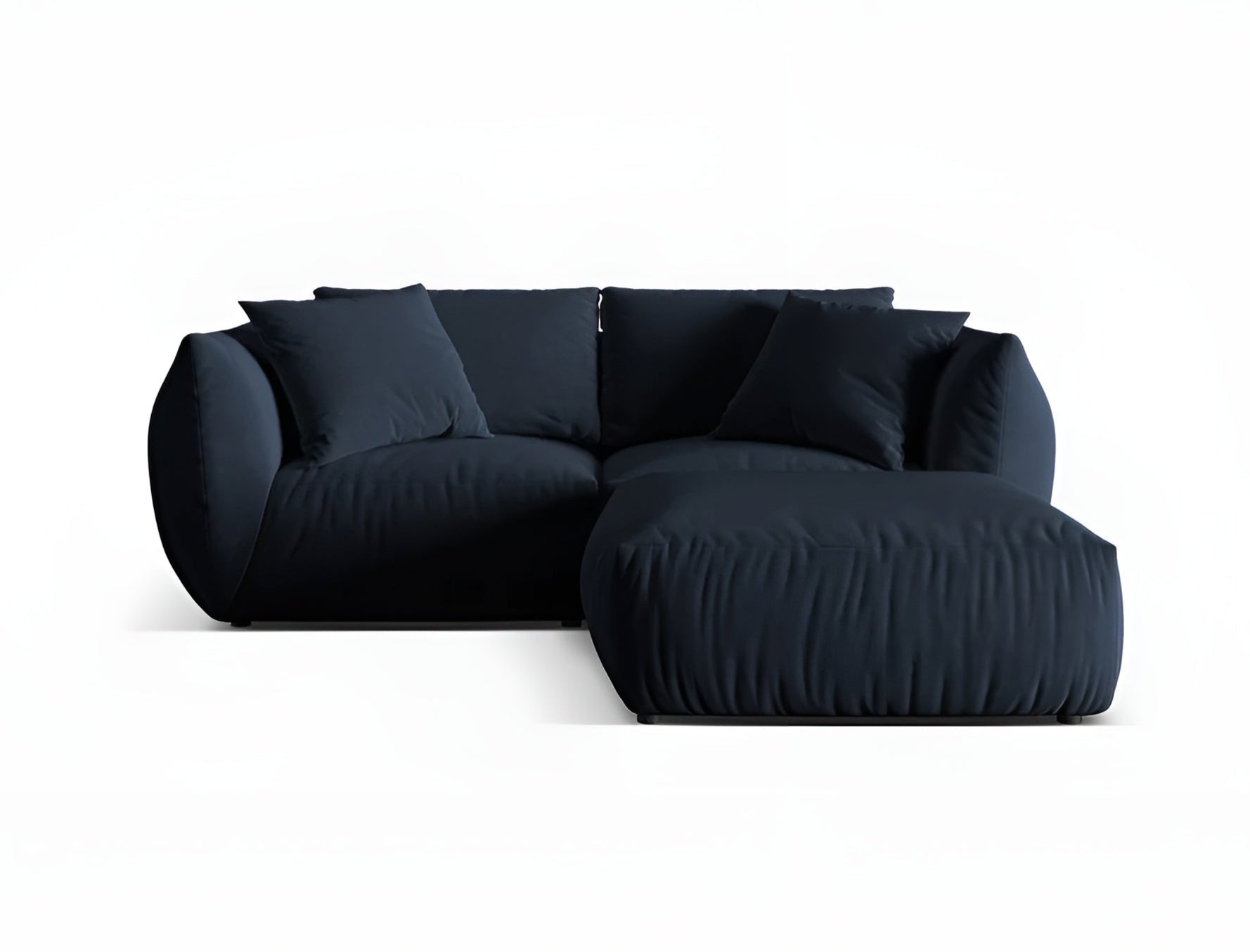 Samt-Ecksofa links CHRIS königsblau