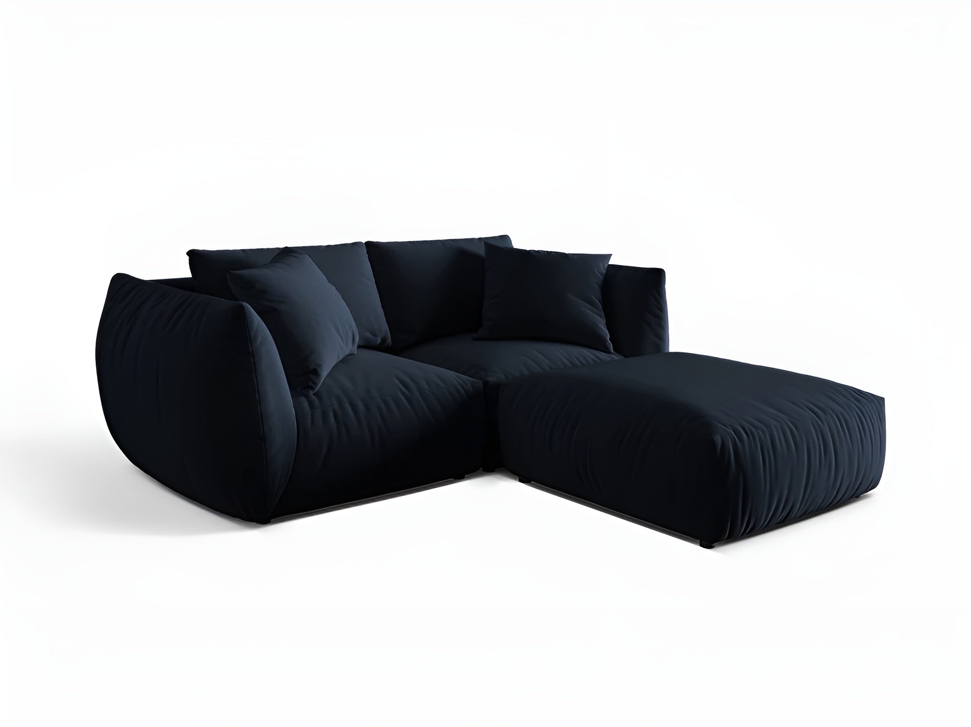 Samt-Ecksofa links CHRIS königsblau