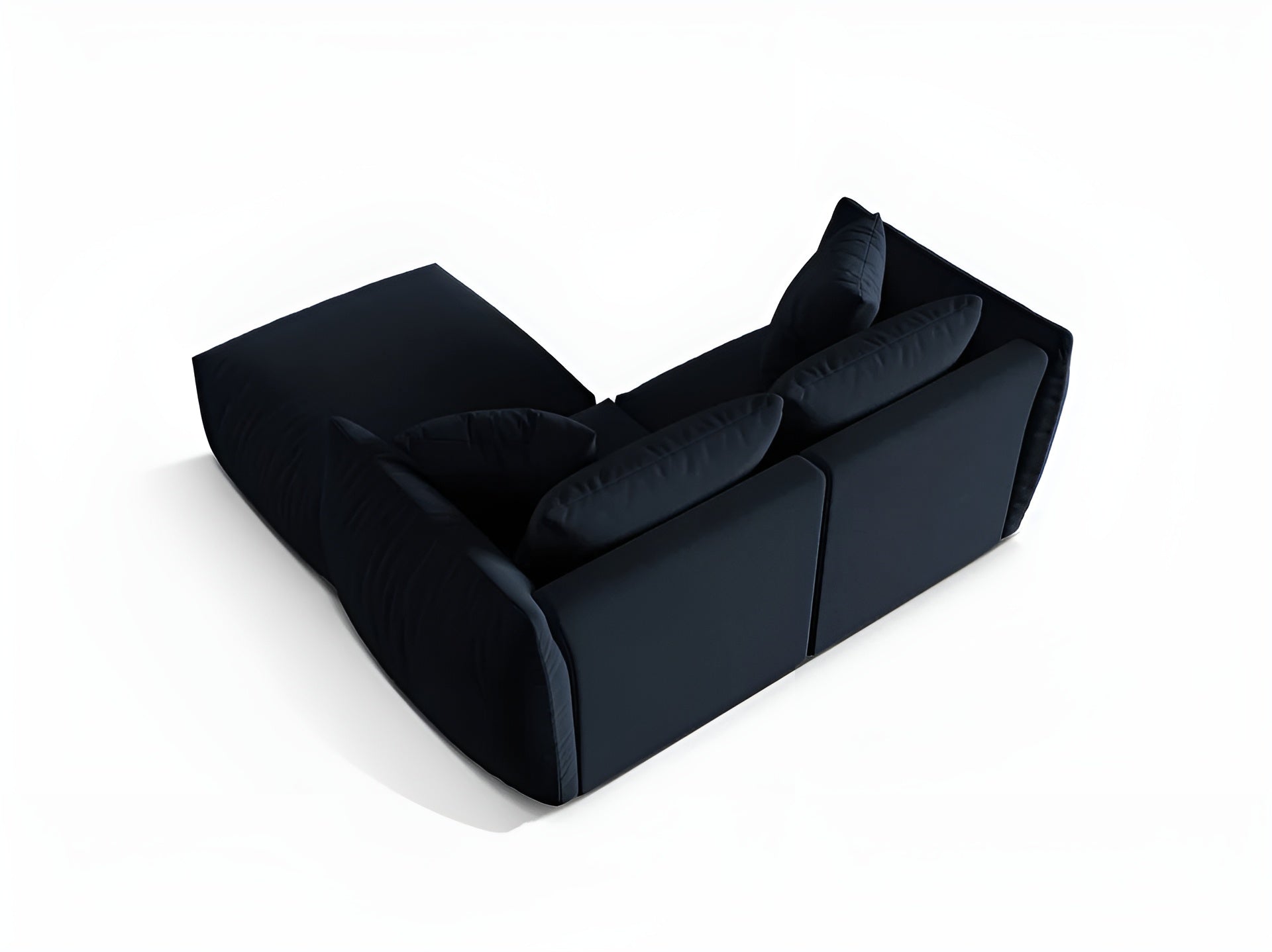 Samt-Ecksofa links CHRIS königsblau