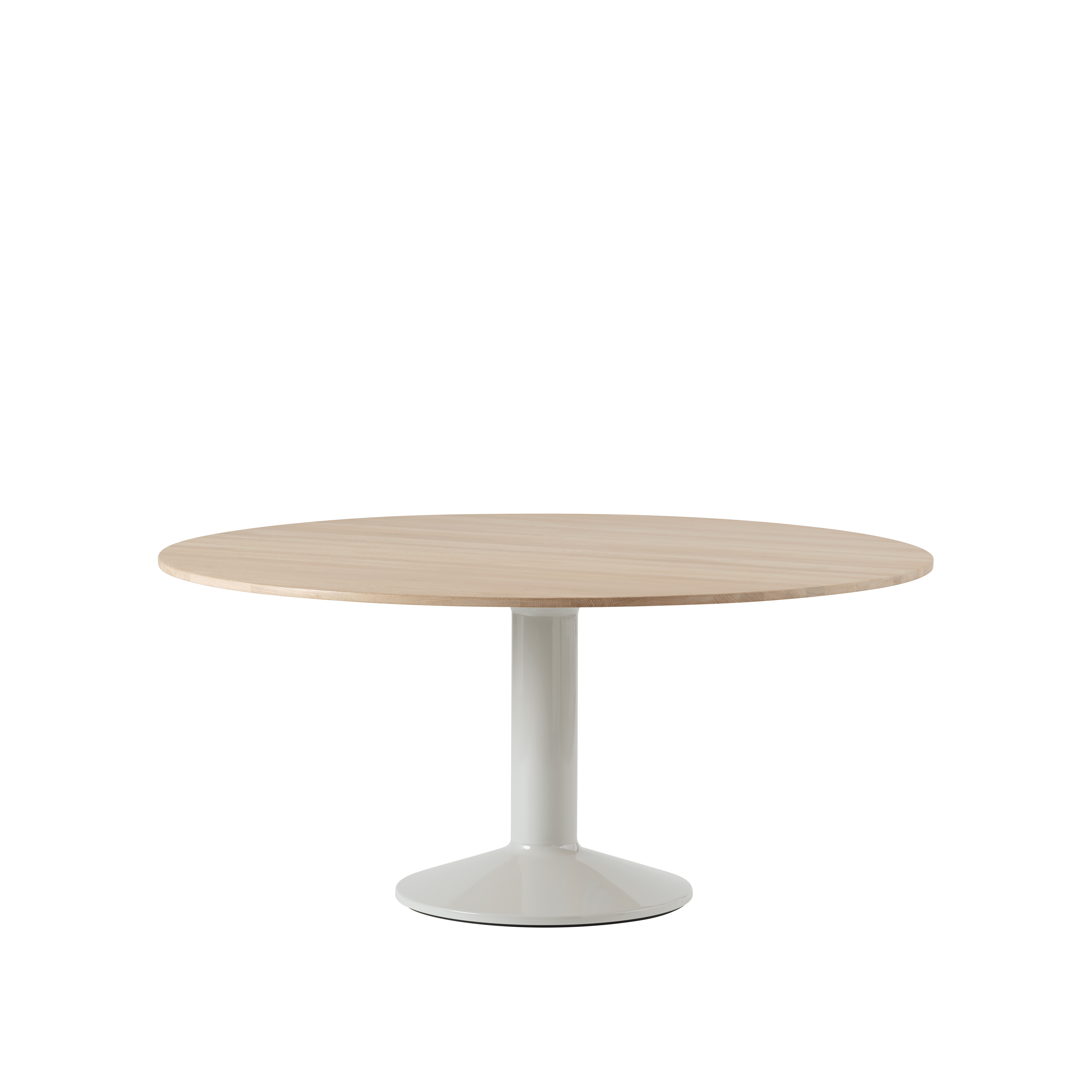 Round Table MIDST Oiled Oak with Gray Base
