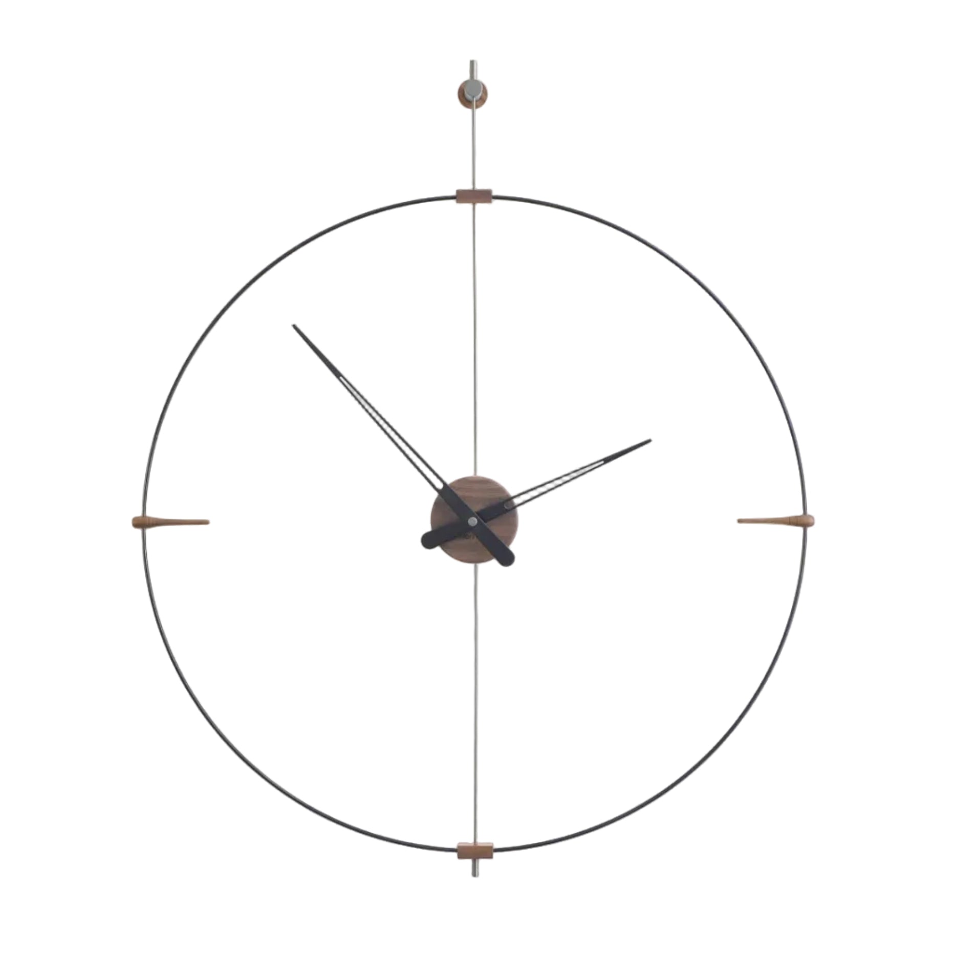 MINI BILBAO wall clock walnut wood with black