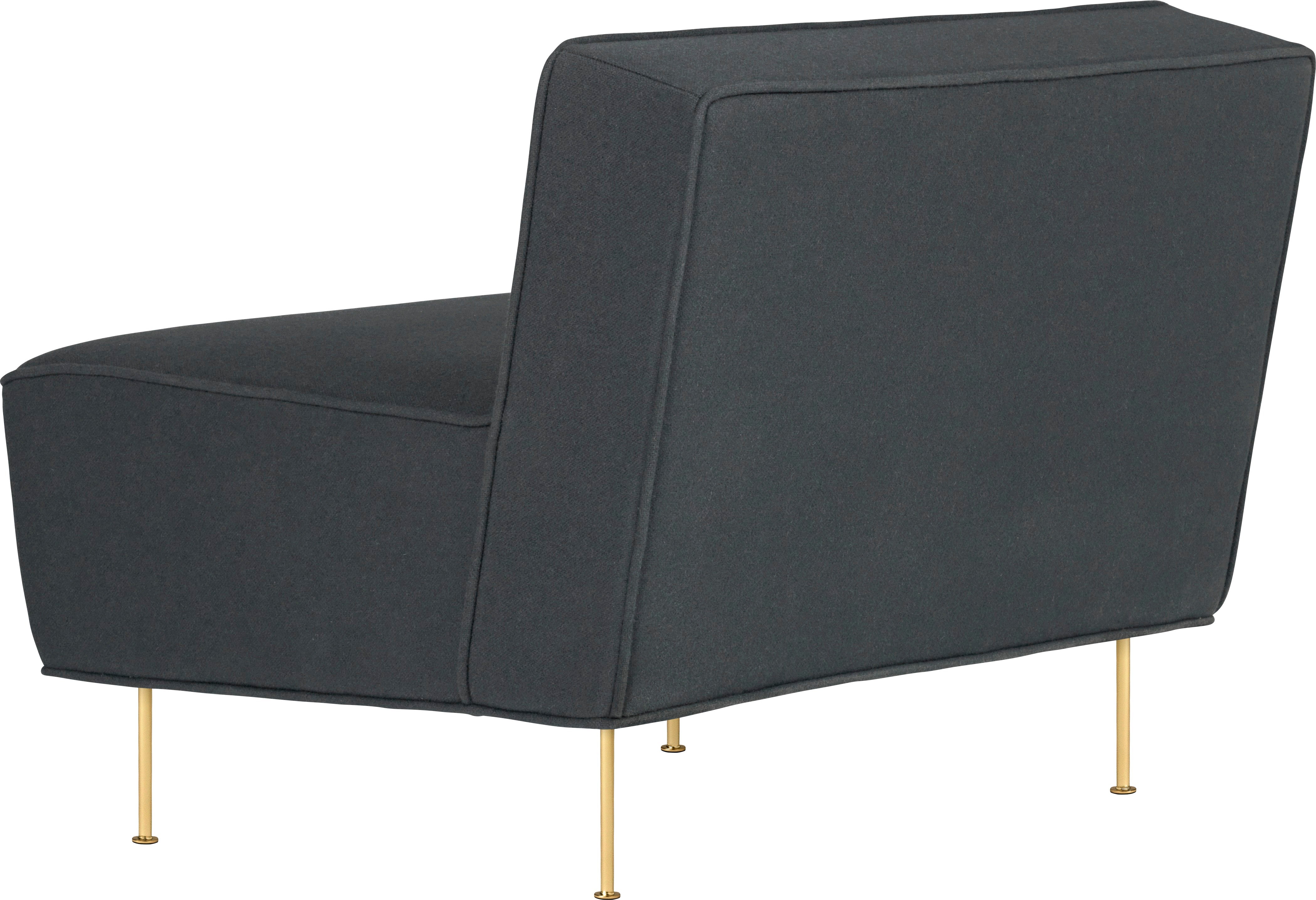 Sessel MODERN LINE gepolstert mit goldenem Fuß