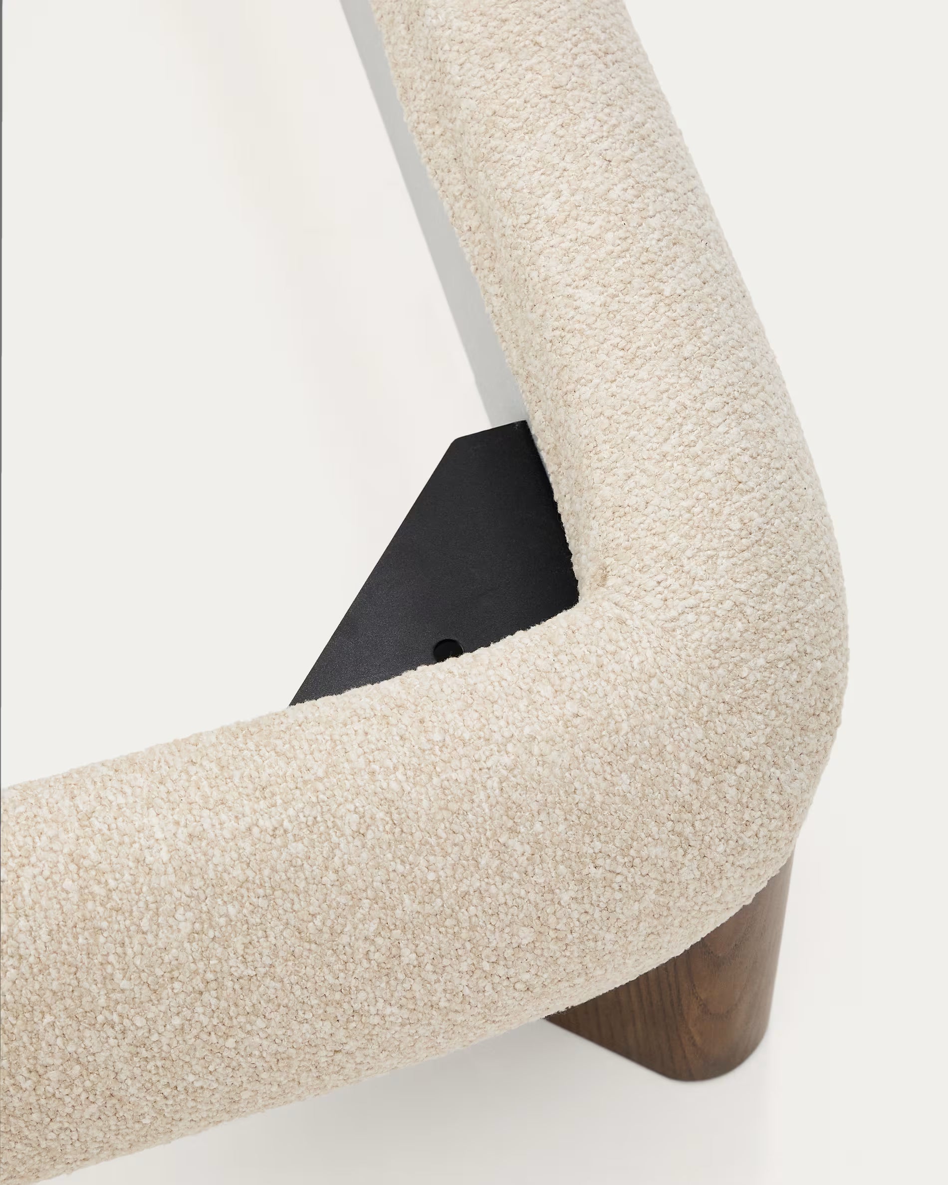 ODINA bed ecru with dark brown ash base