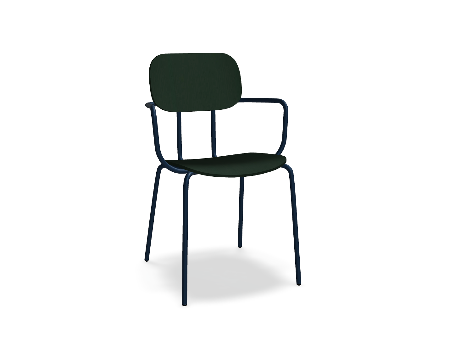 Krzesło NEW SCHOOL niebieska podstawa – .mdd