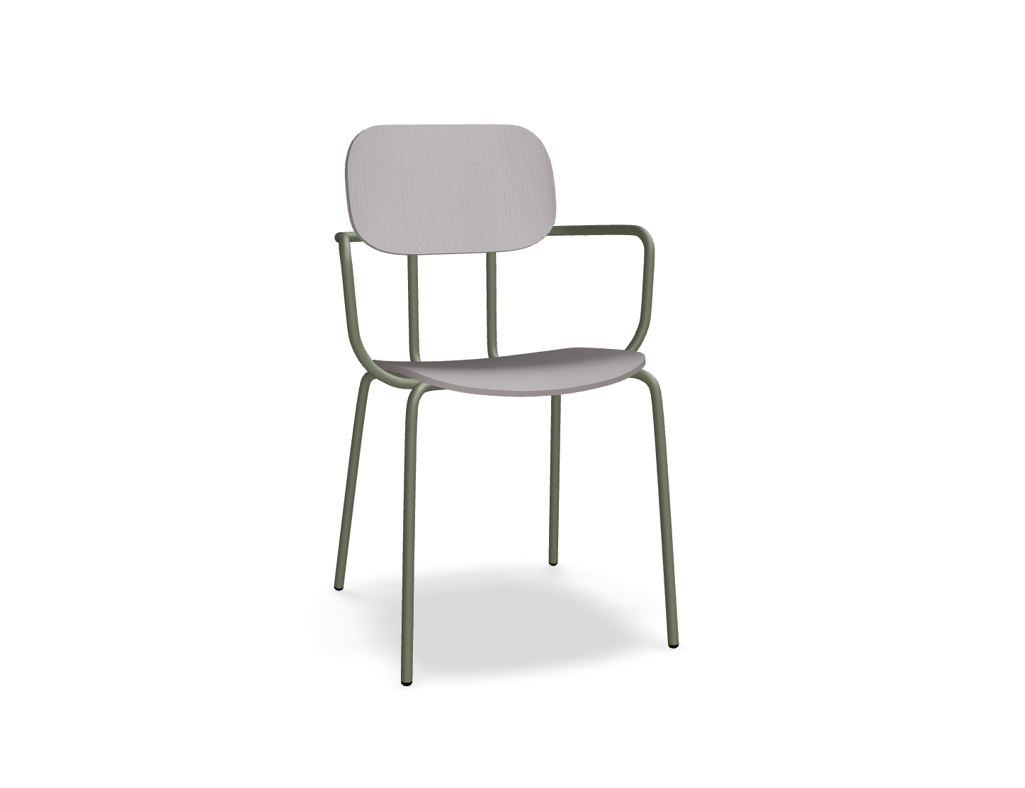 Krzesło NEW SCHOOL oliwkowa podstawa – .mdd