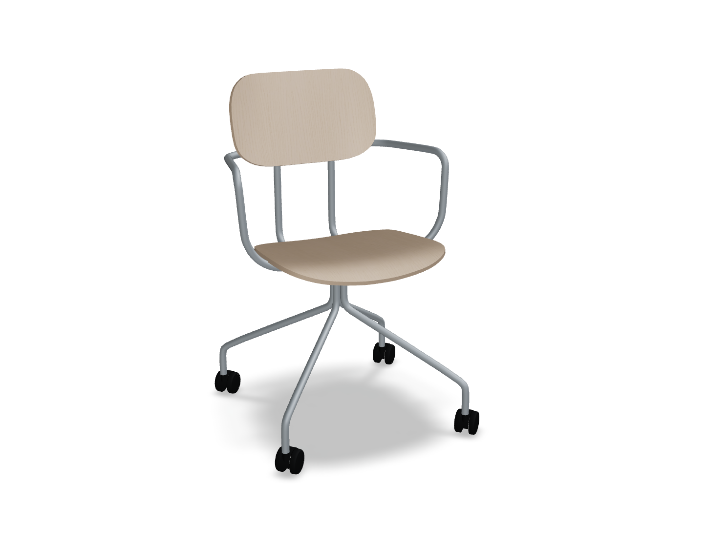 Krzesło biurowe NEW SCHOOL ciemnoszara podstawa – .mdd