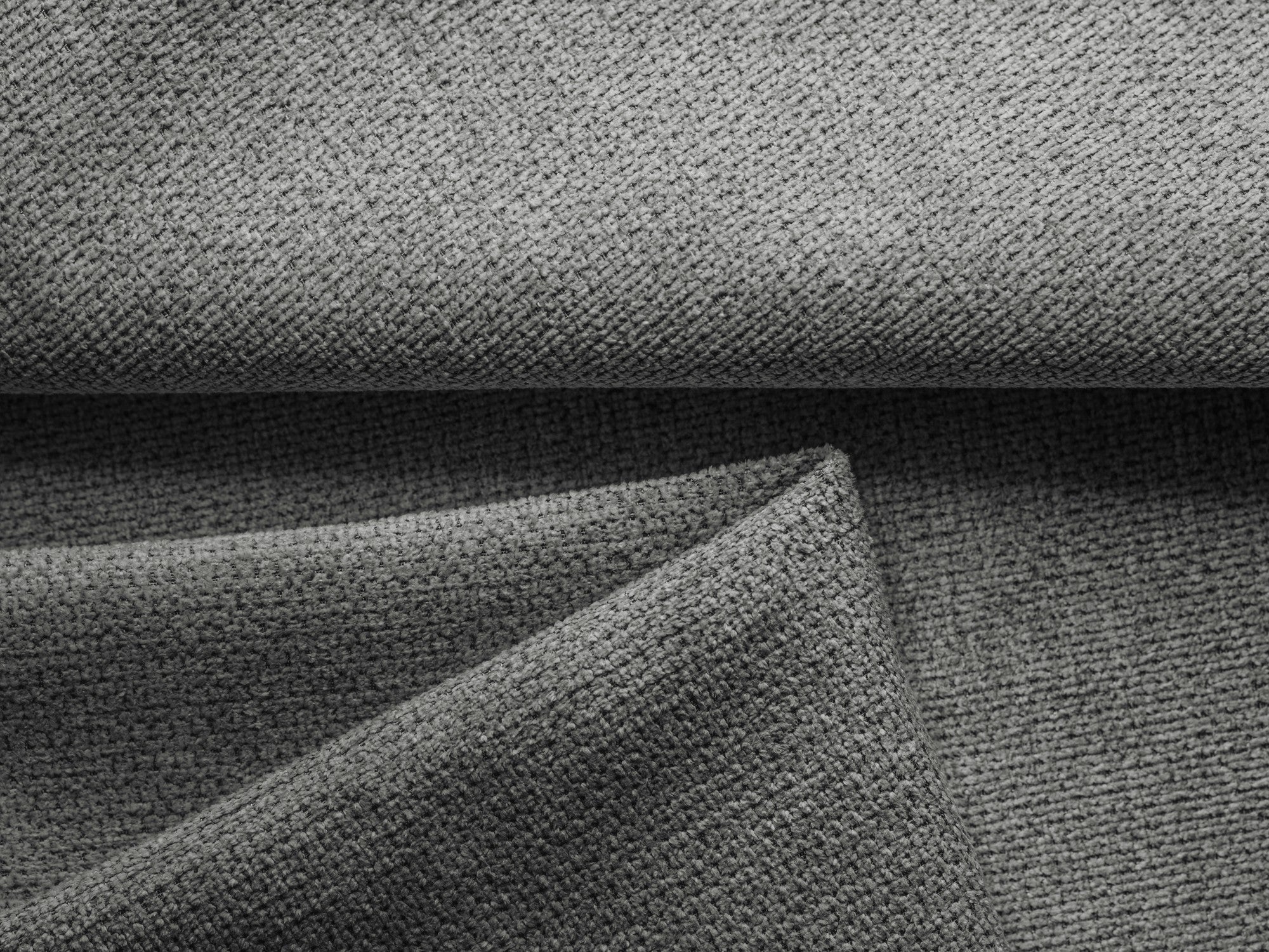 Panoramic Corner Sofa with Sleeping Function NANEA Gray Chenille