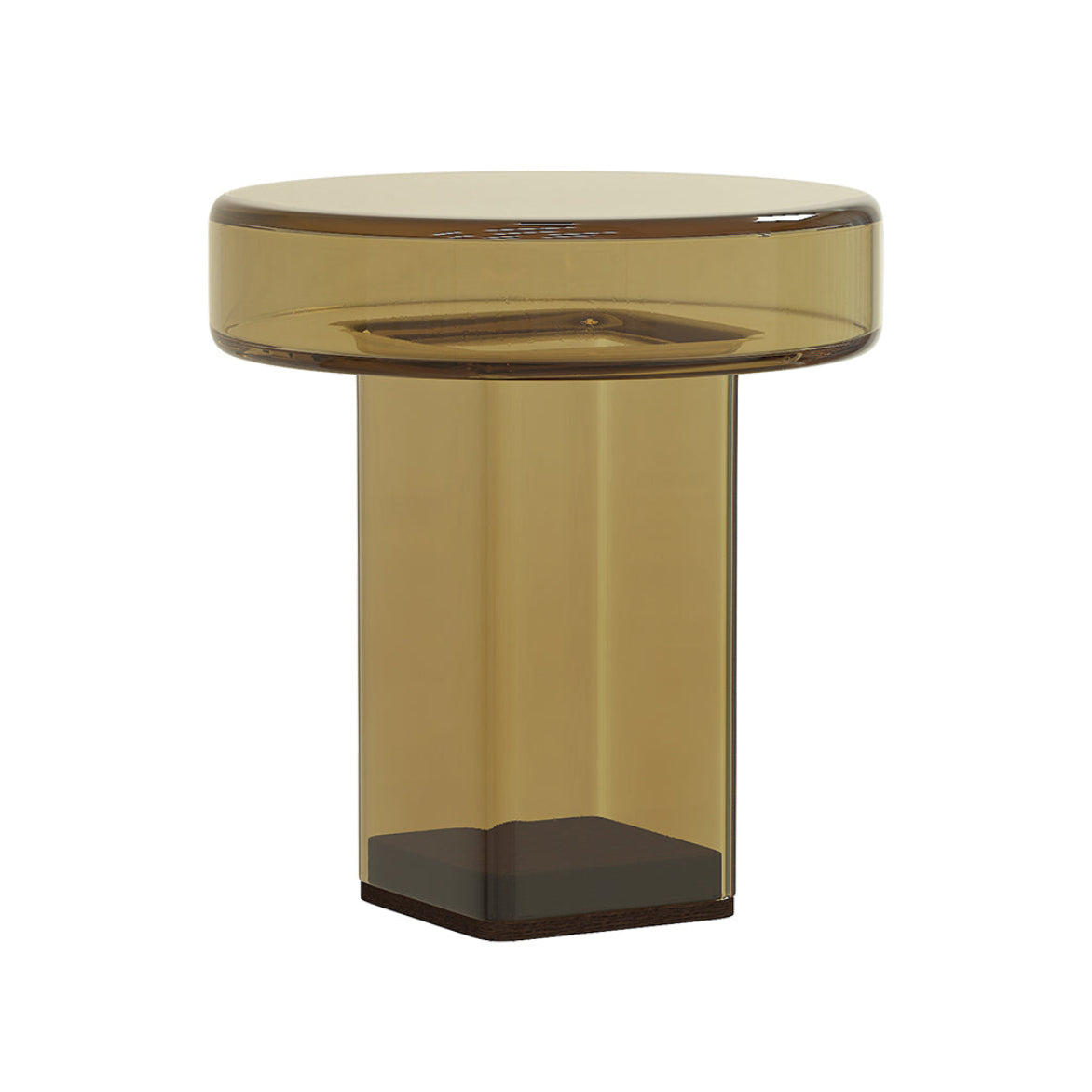 NAKED Side Table Amber Glass