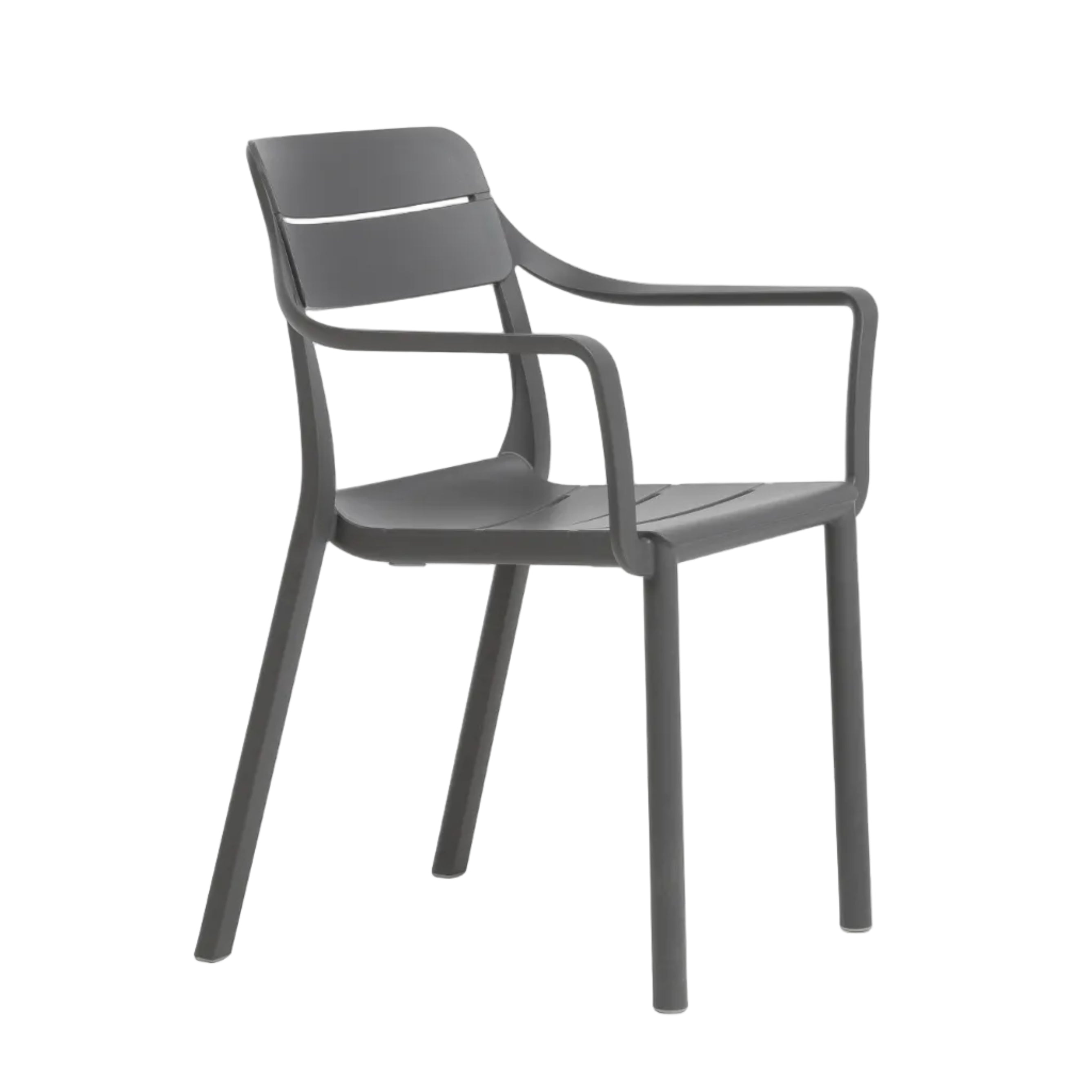 CASSIA REGENERATION Graphite Outdoor Chair with Armrests