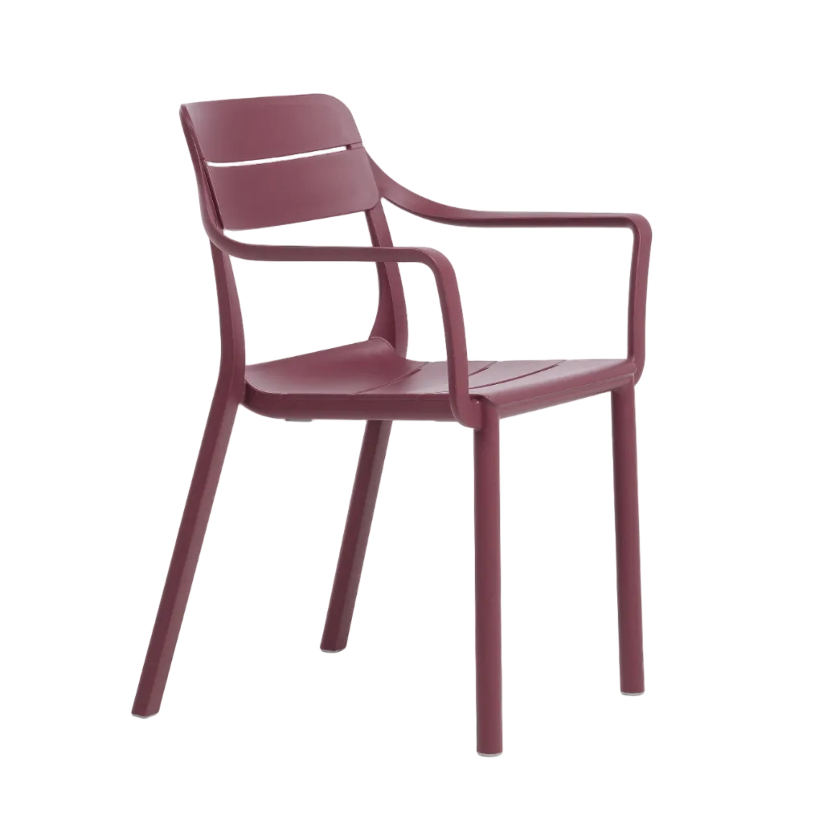 CASSIA Burgundy Outdoor Chair with Armrests