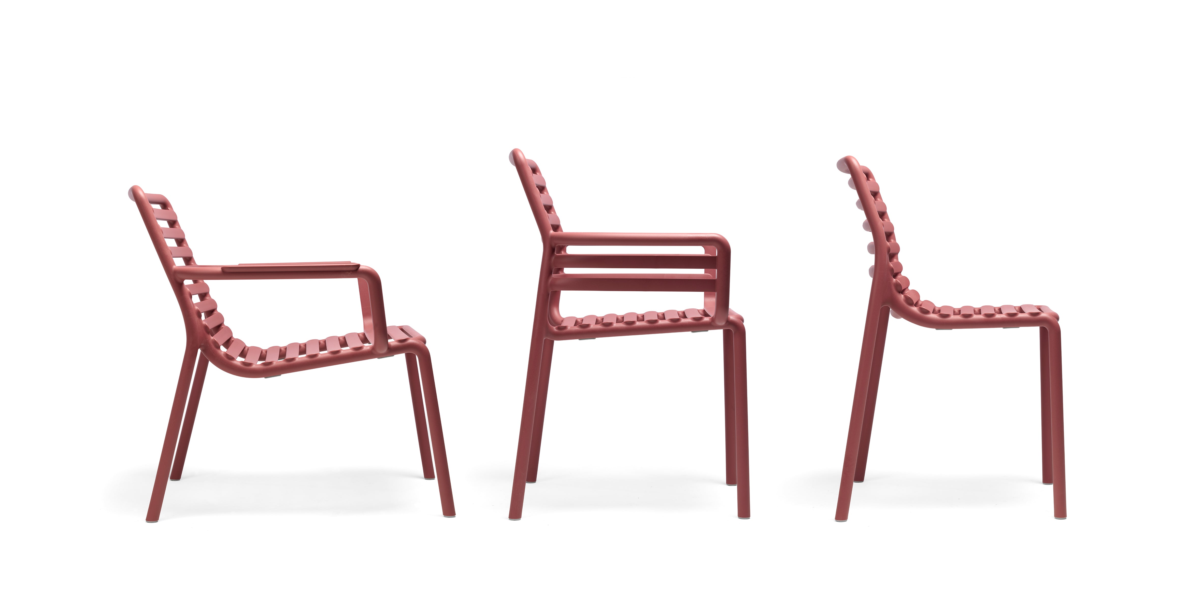Outdoor chair with armrests DOGA agave
