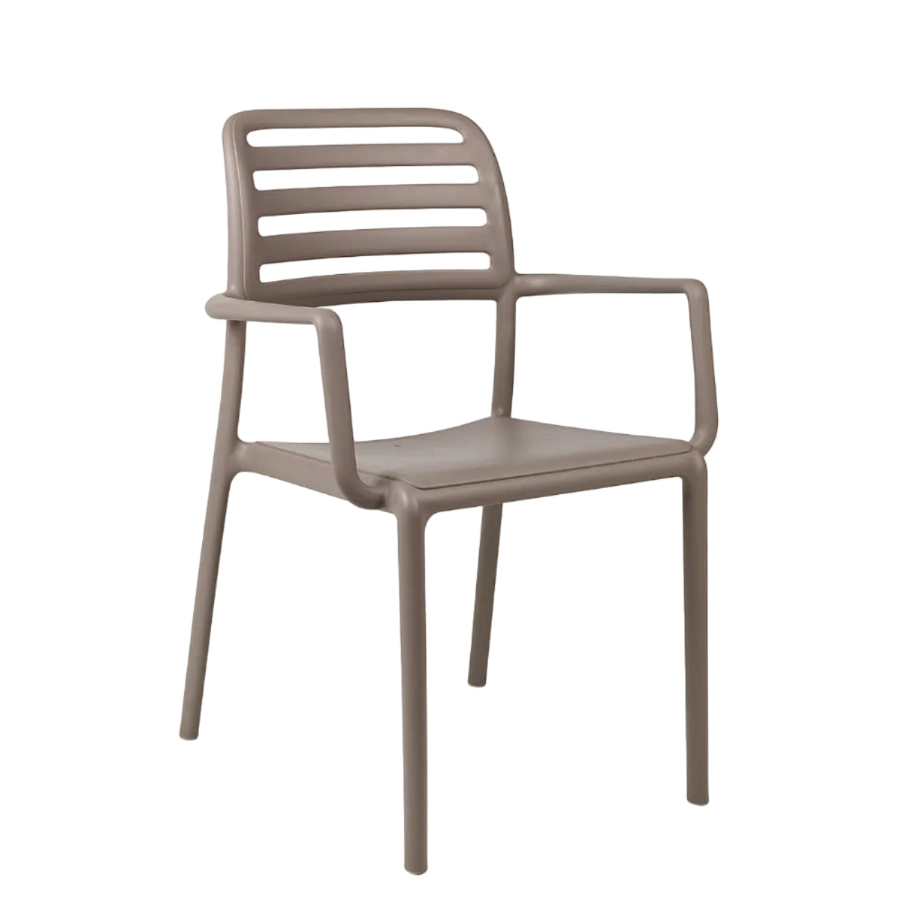 COSTA taupe outdoor chair with armrests
