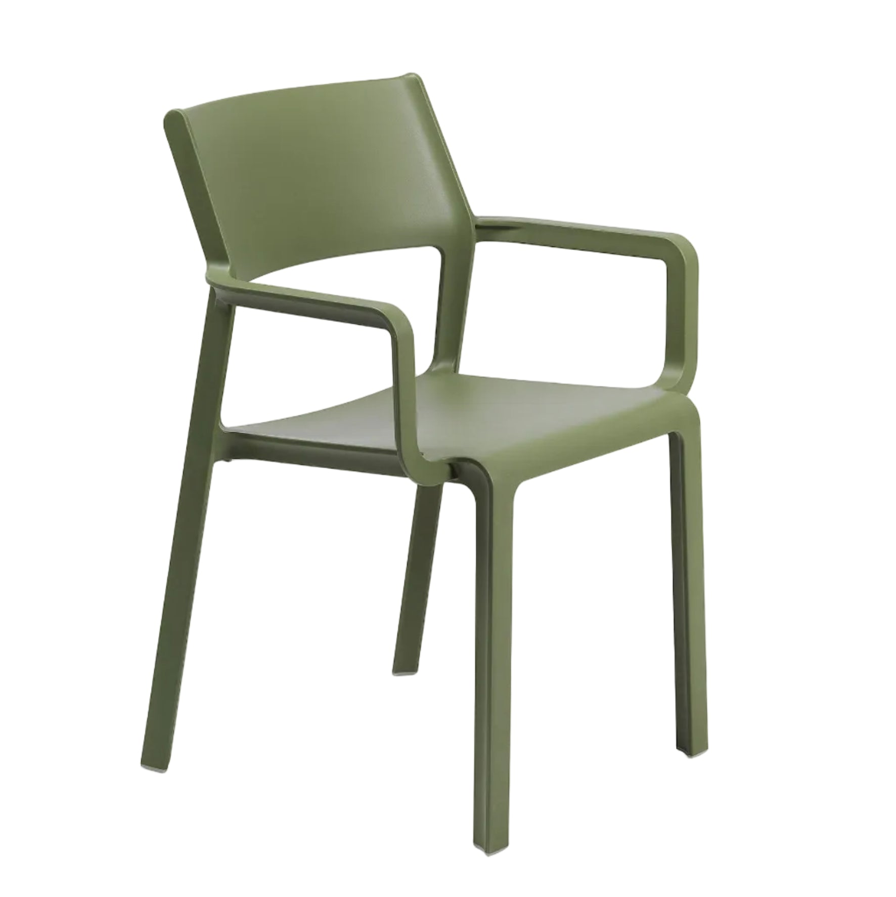 Outdoor chair with armrests TRILL agave green