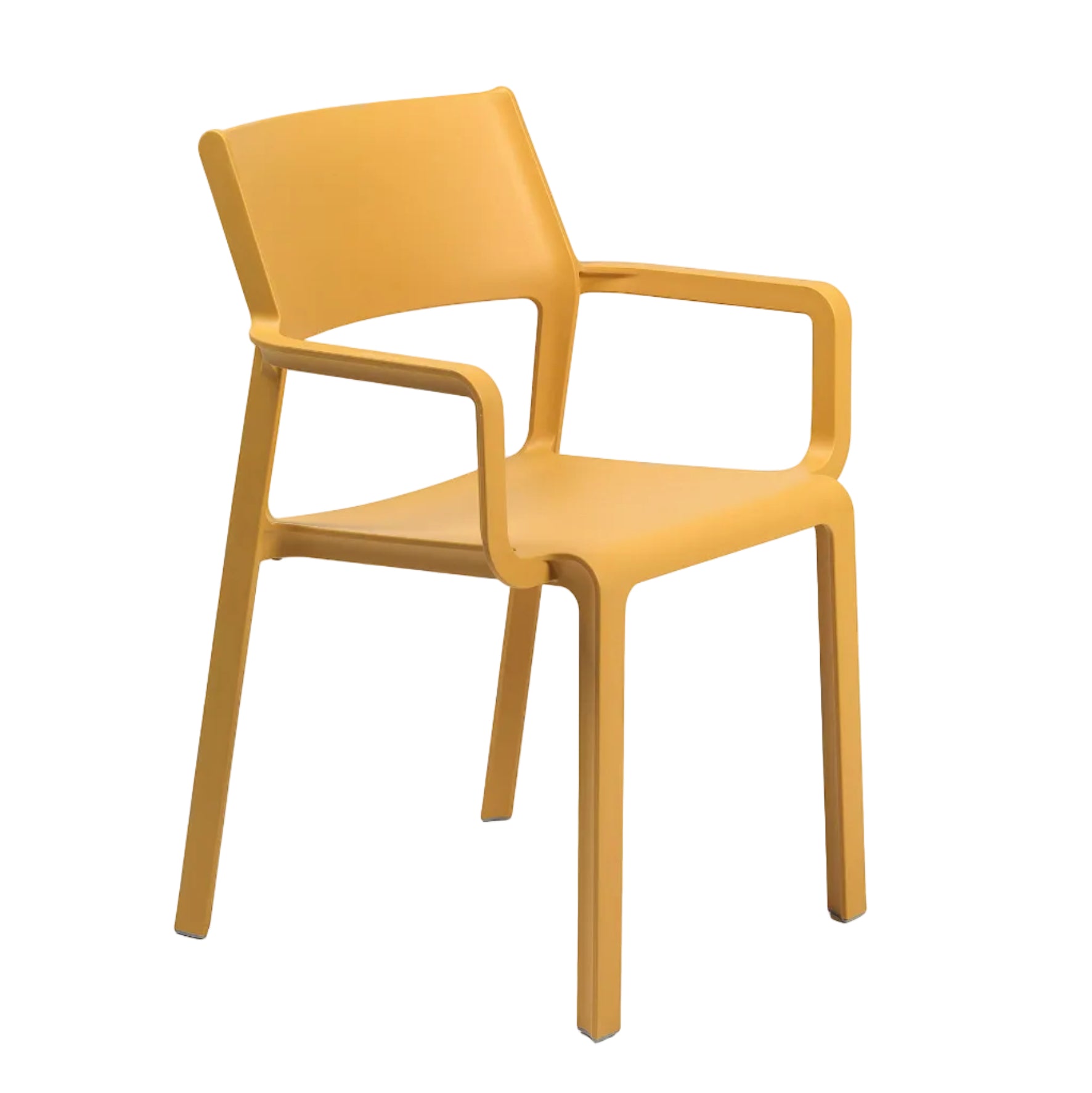Outdoor chair with armrests TRILL mustard