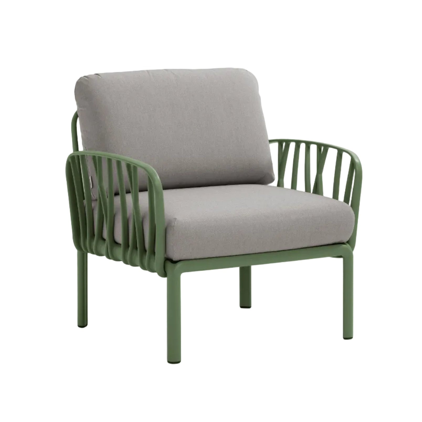 Outdoor Armchair KOMODO Gray with Green Agave Base