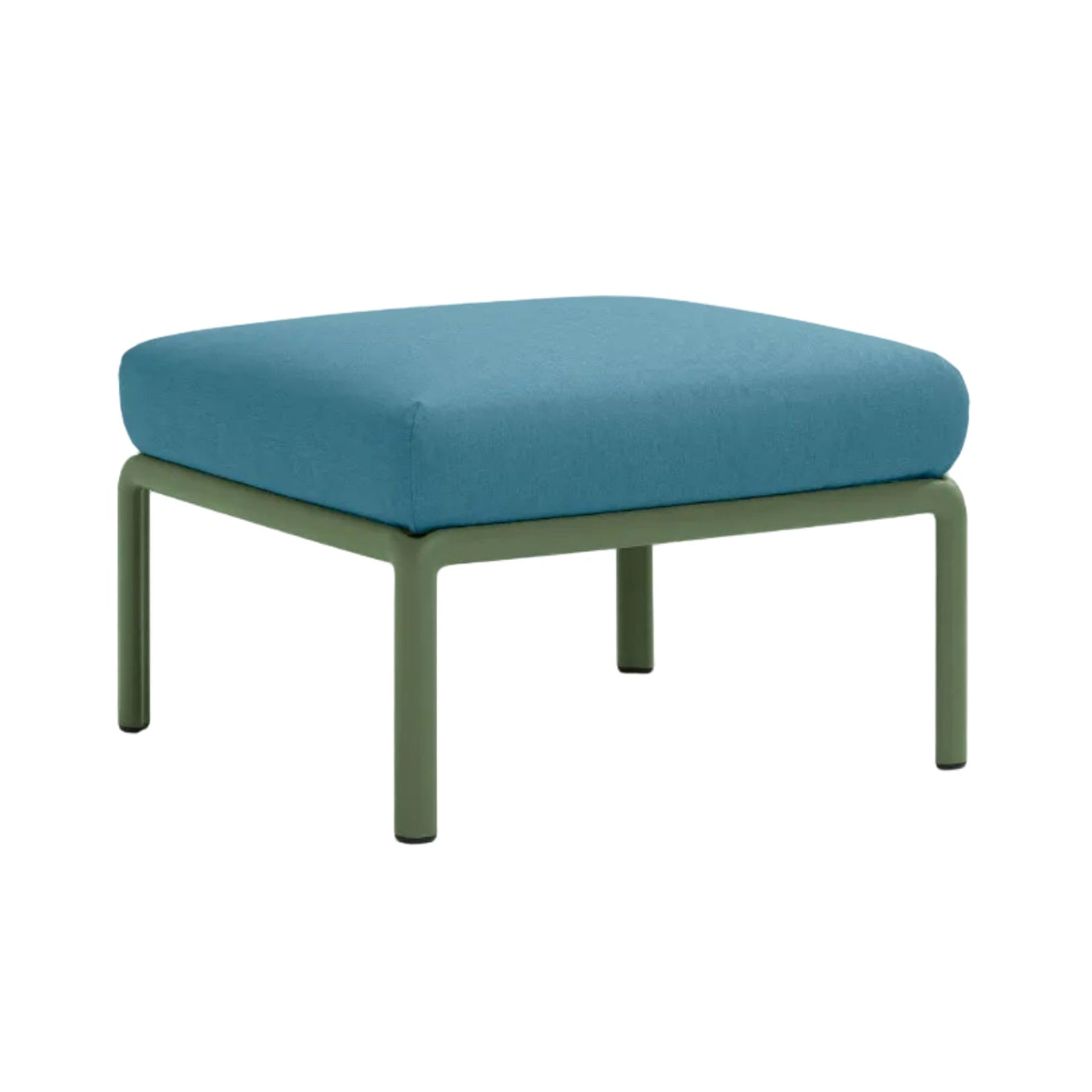 Outdoor Pouf KOMODO Blue Sunbrella® with Green Agave Base