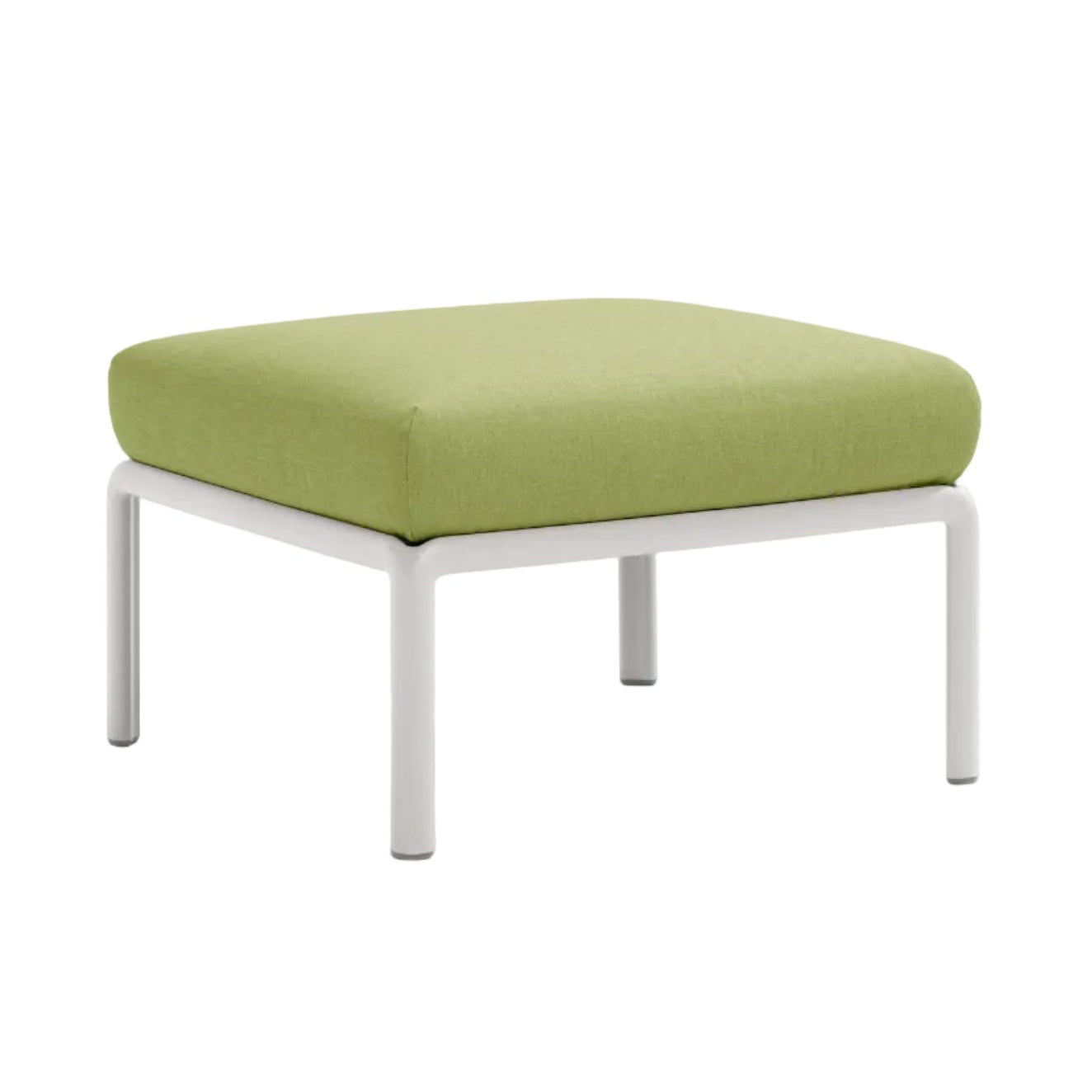Outdoor Pouf KOMODO green Sunbrella® with white base
