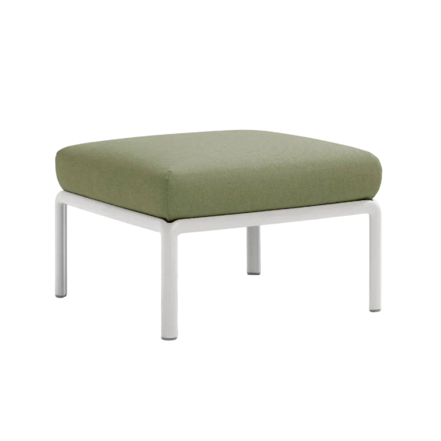 Outdoor Pouf KOMODO Dark Green Sunbrella® with White Base