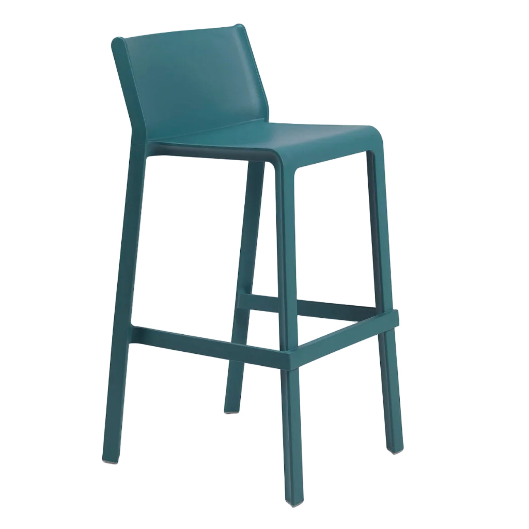 Outdoor stool TRILL in blue ottanio