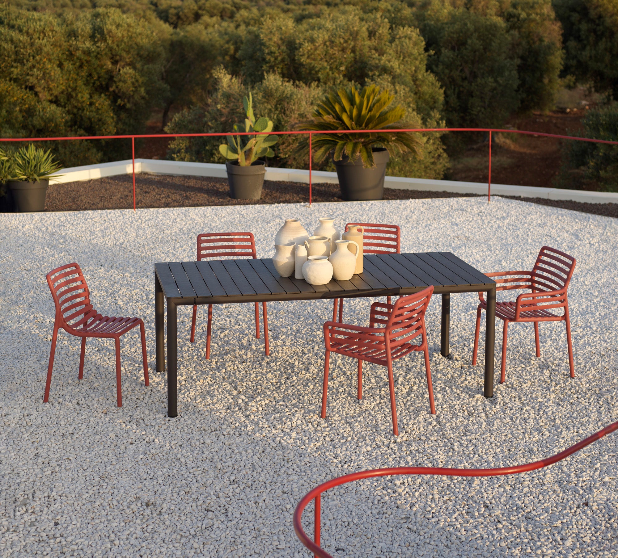 TEVERE Anthracite Folding Outdoor Table