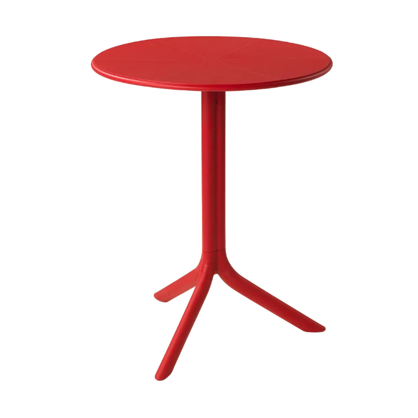 Round outdoor table with height adjustment SPRITZ red