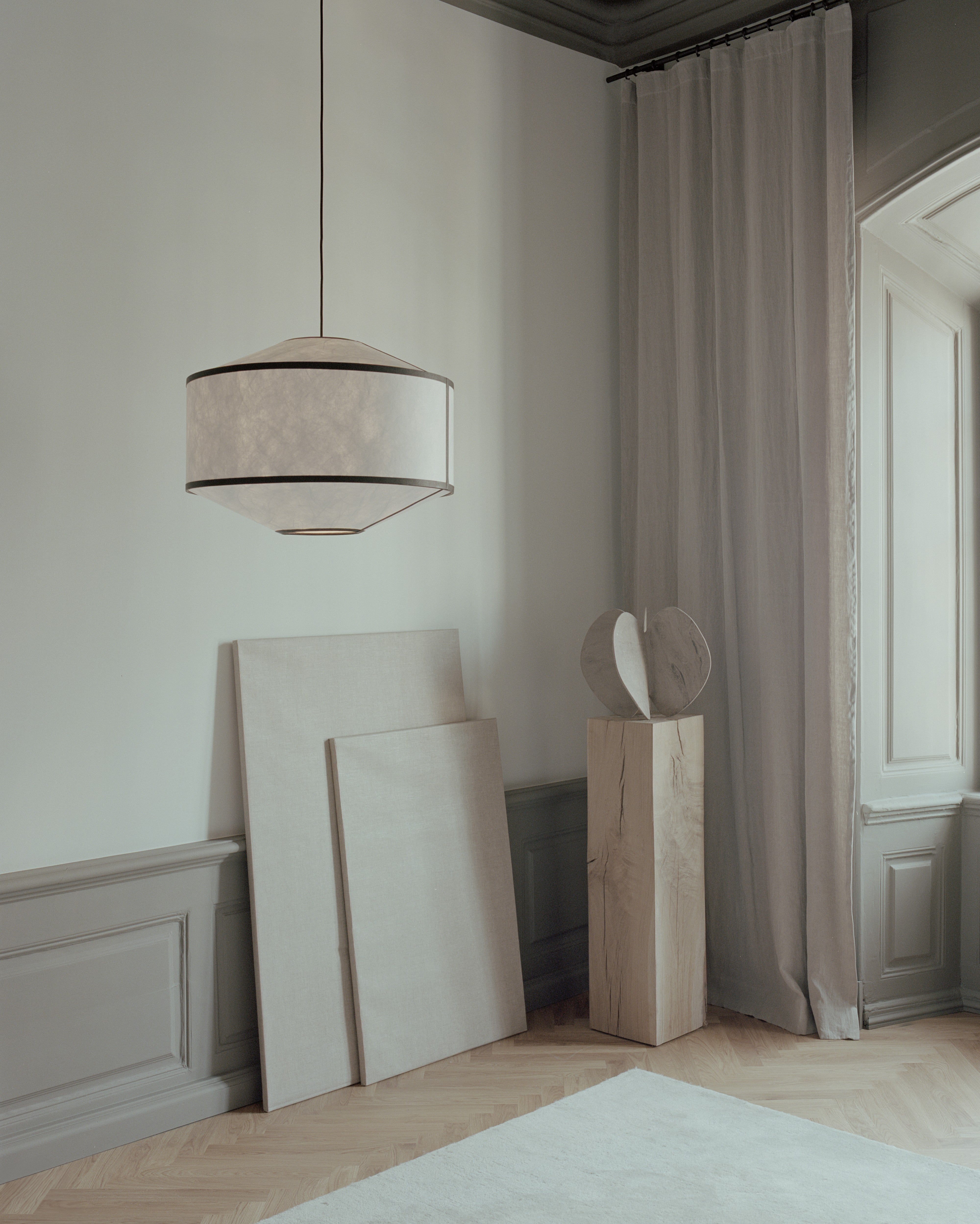 Lampa wisząca KITE biały z czarnym