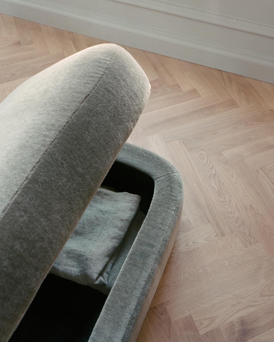 Puff Covent Nevotex Barnum Dark Taupe 10 dunkelgrau