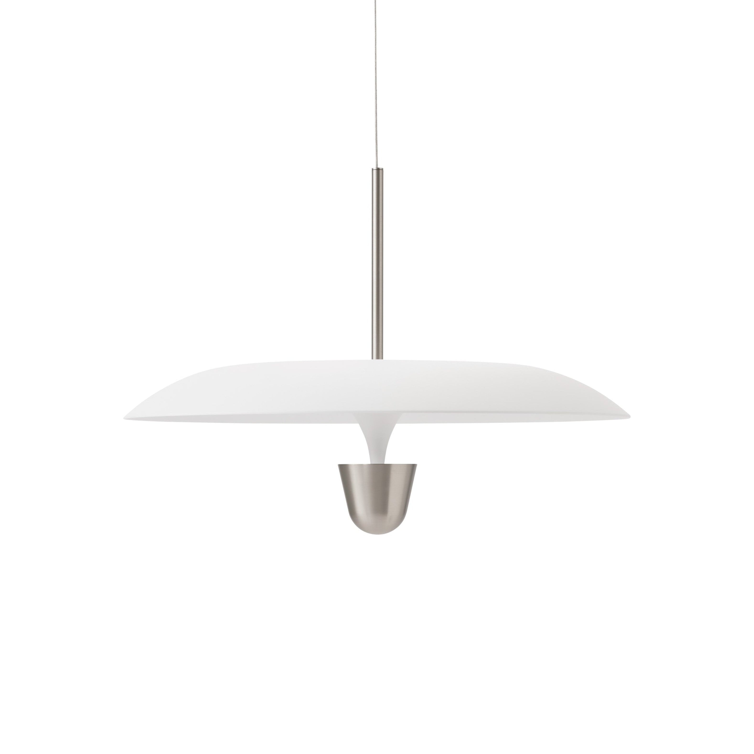 KANTARELL White Pendant Lamp with Nickel Finish