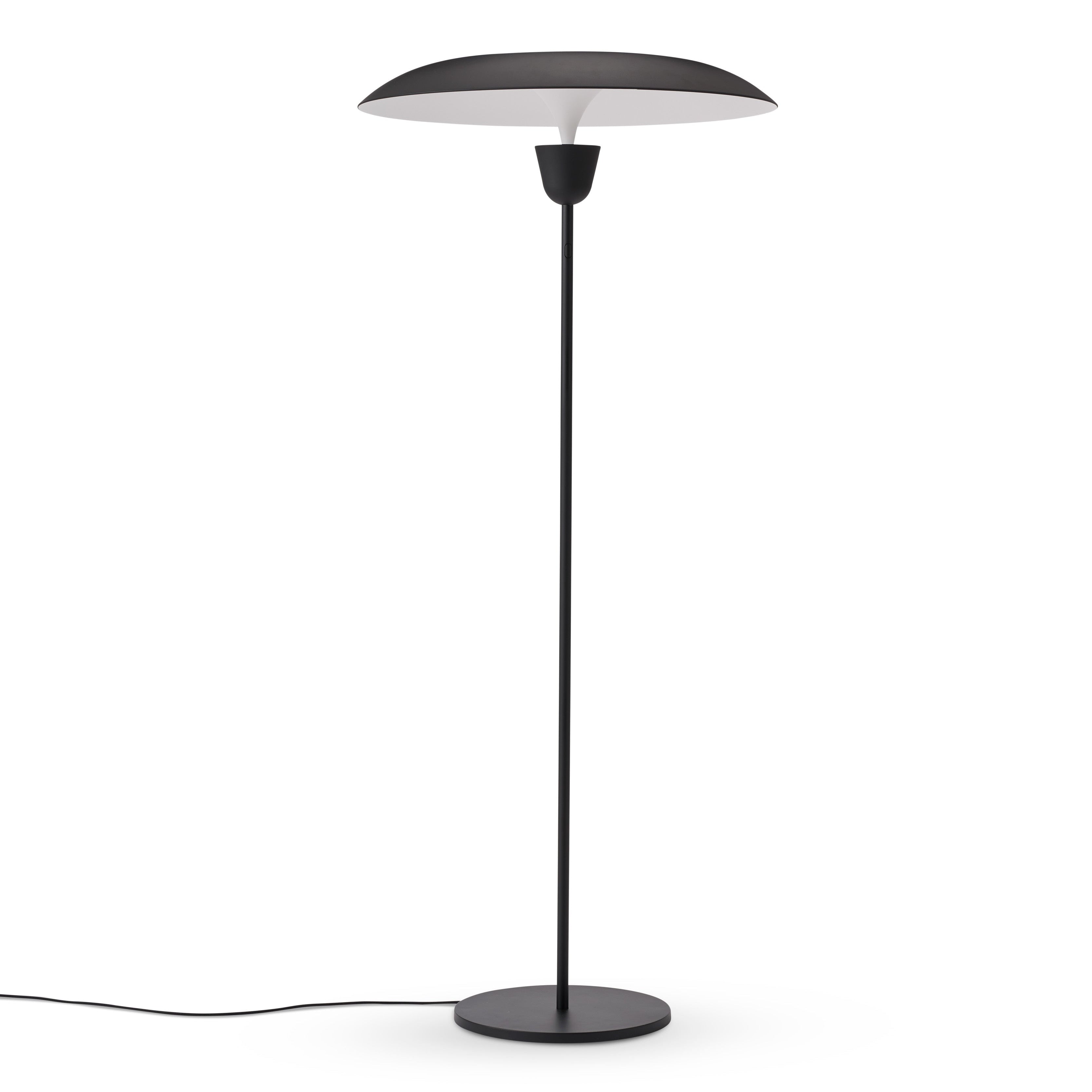 KANTARELL Floor Lamp in Black with White Finish