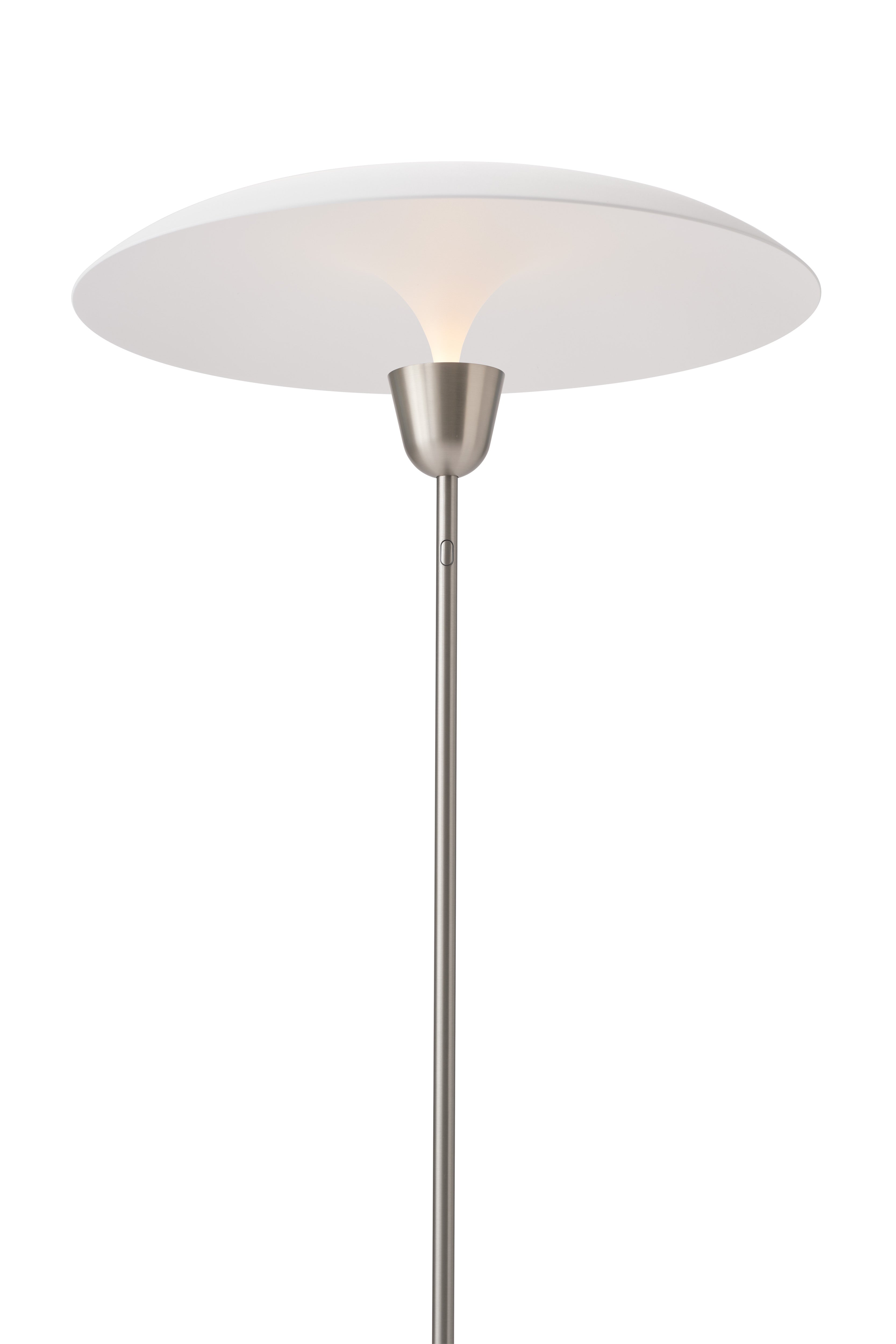 KANTARELL Floor Lamp in White with Nickel Finish