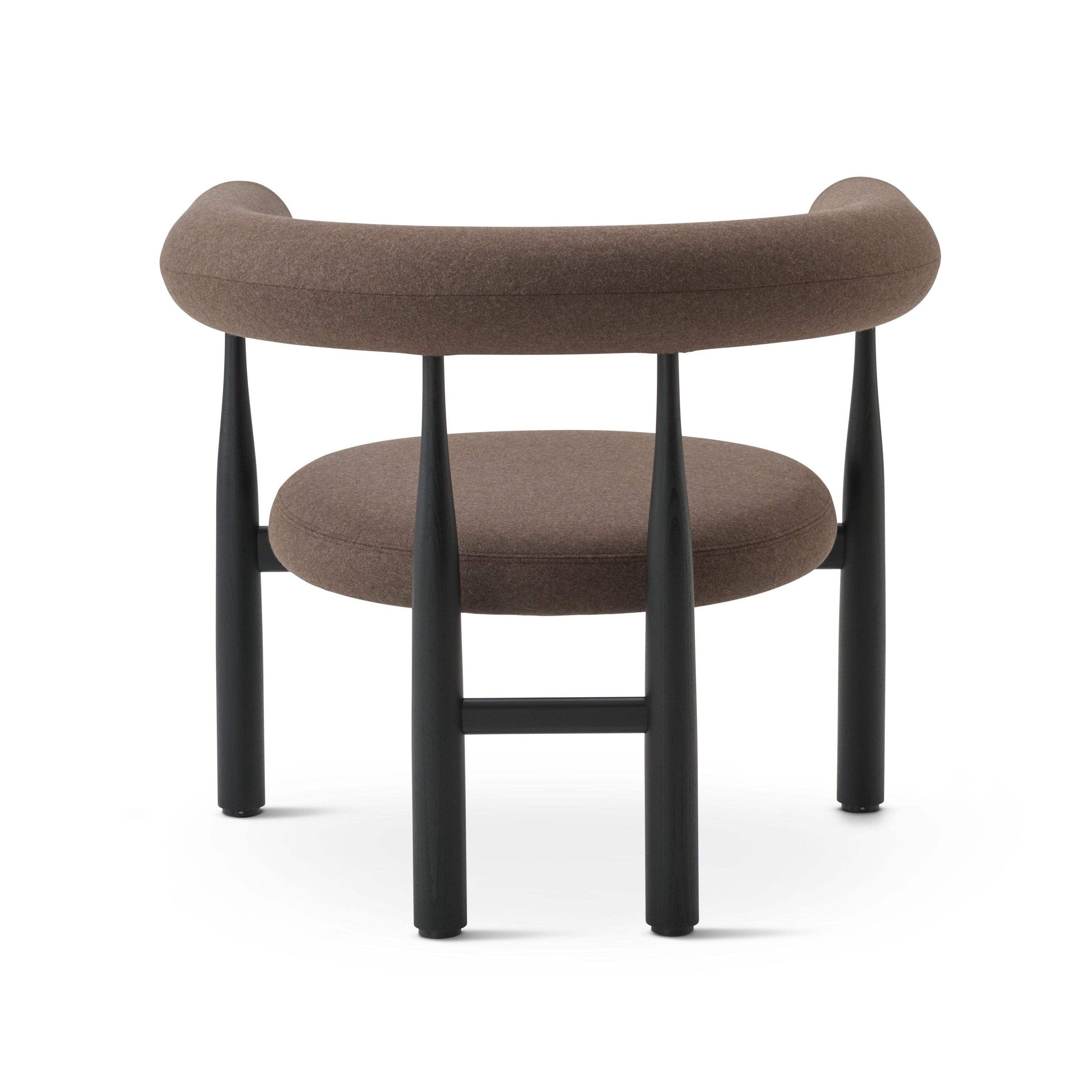 BUKOWSKI upholstered armchair with a black beech base