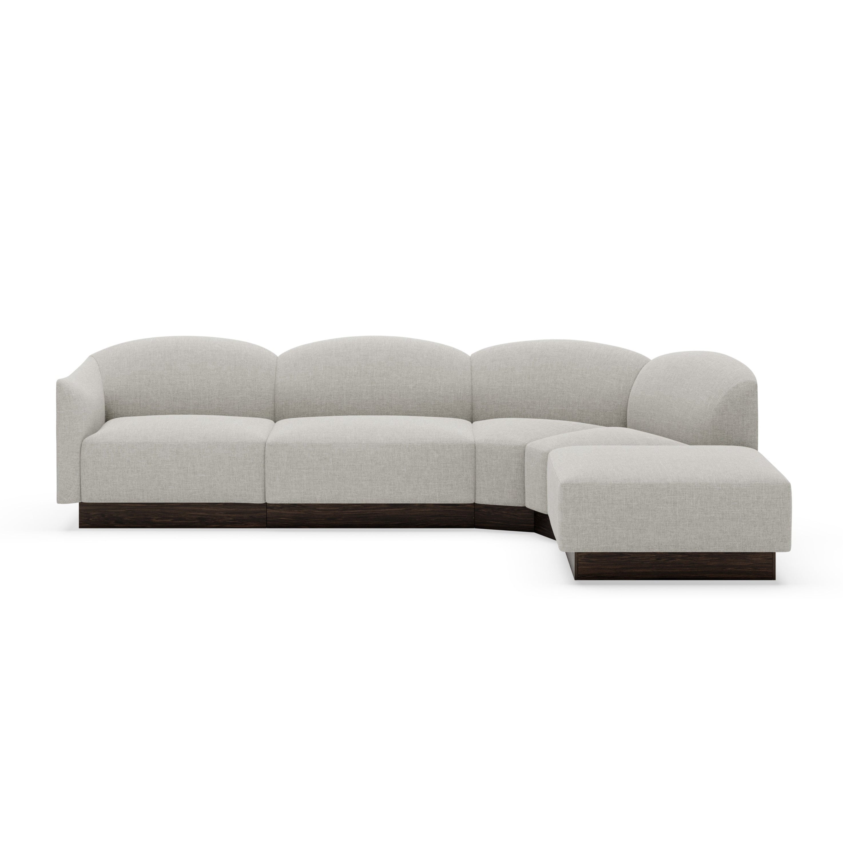 Modularer halbkreisförmiger Ecksofa rechts SHORE personalisierbar