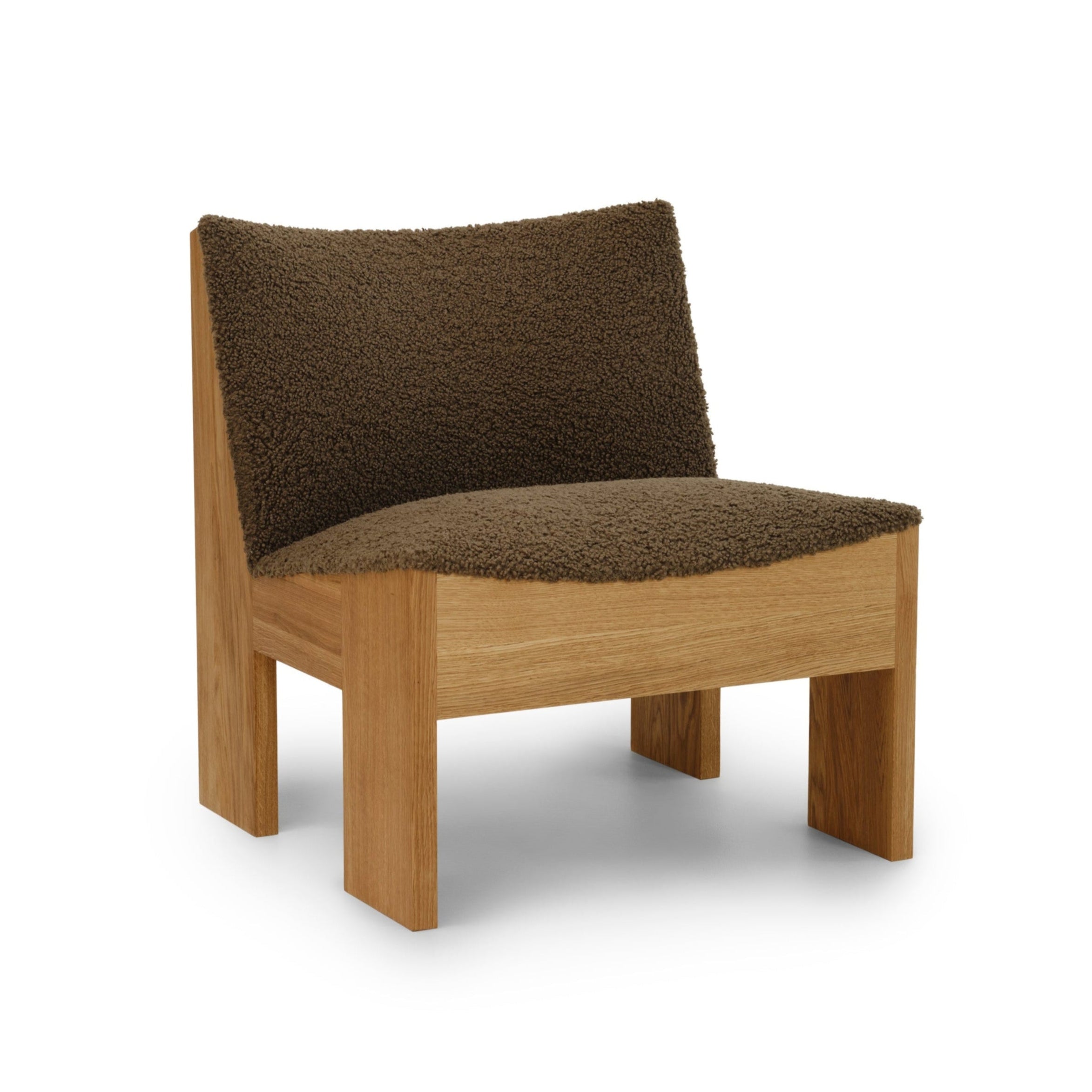 Tenon gepolsterte Sessel mit einer Eichenbasis