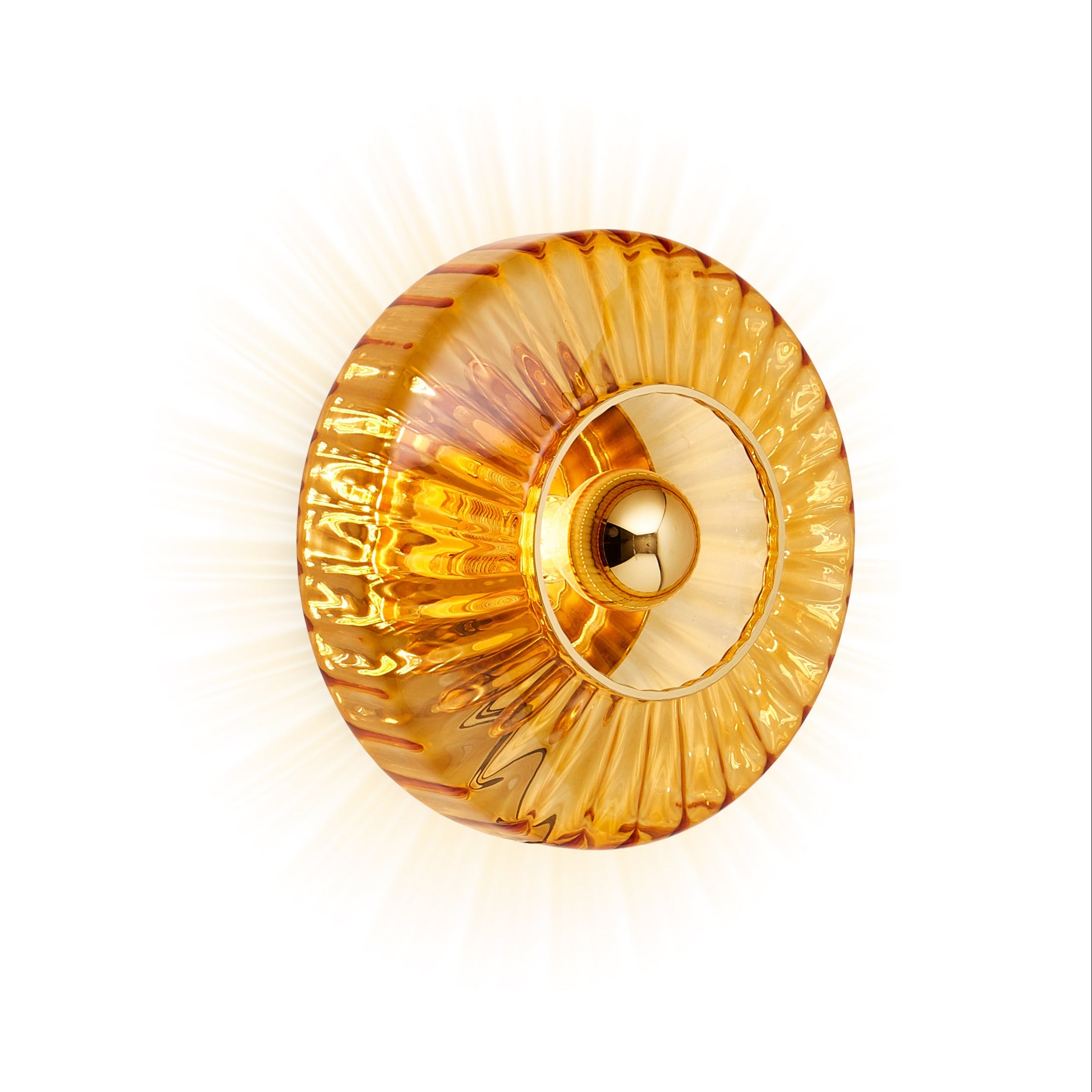 Wandleuchte NEW WAVE OPTIC bernsteinfarben transparent
