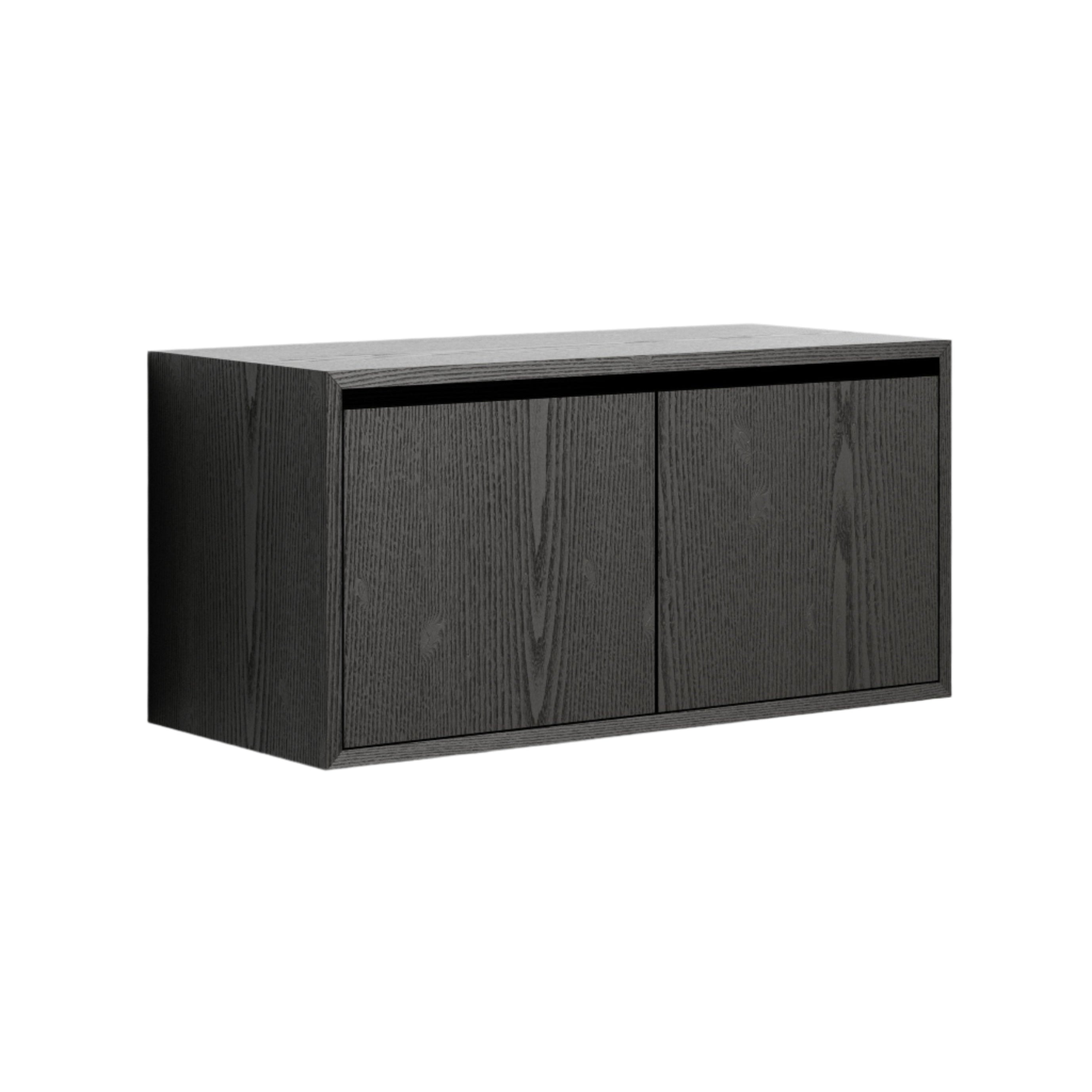 Hängeschrank mit neuen Arbeitstür schwarzen Aschefurnier