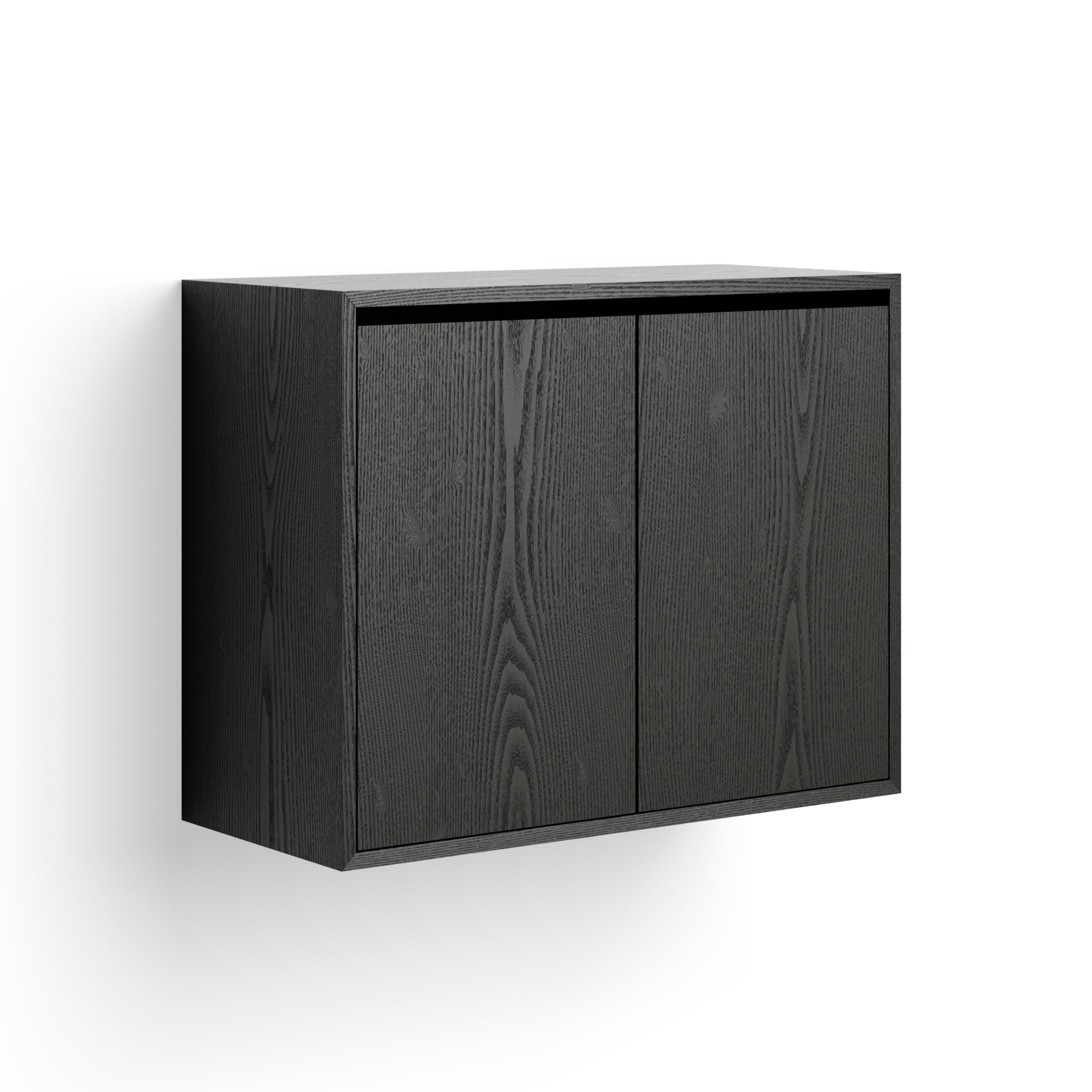 Hängeschrank mit neuen Arbeitstür schwarzen Aschefurnier
