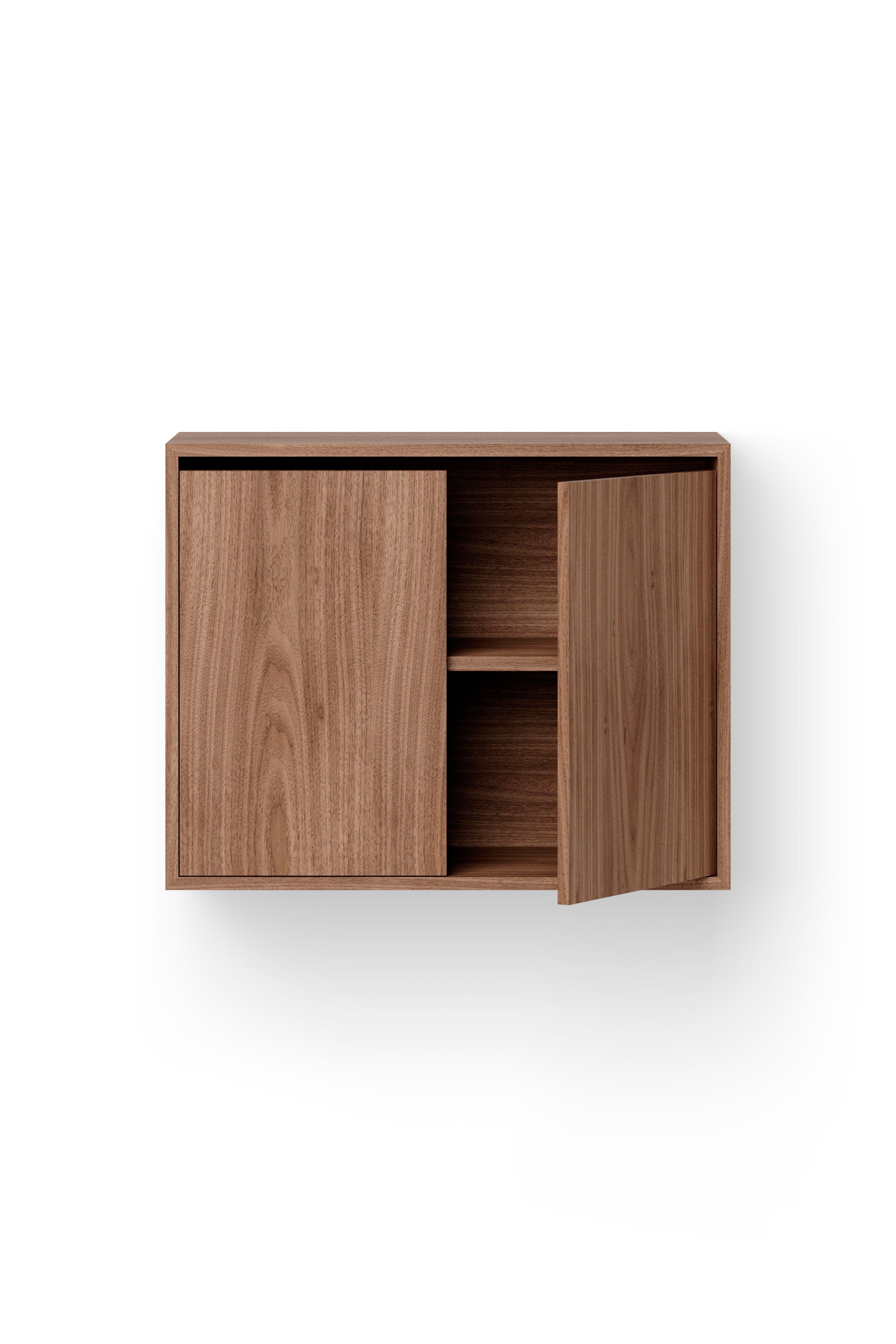 Hanging cabinet with door to New Works Walnut Veneer