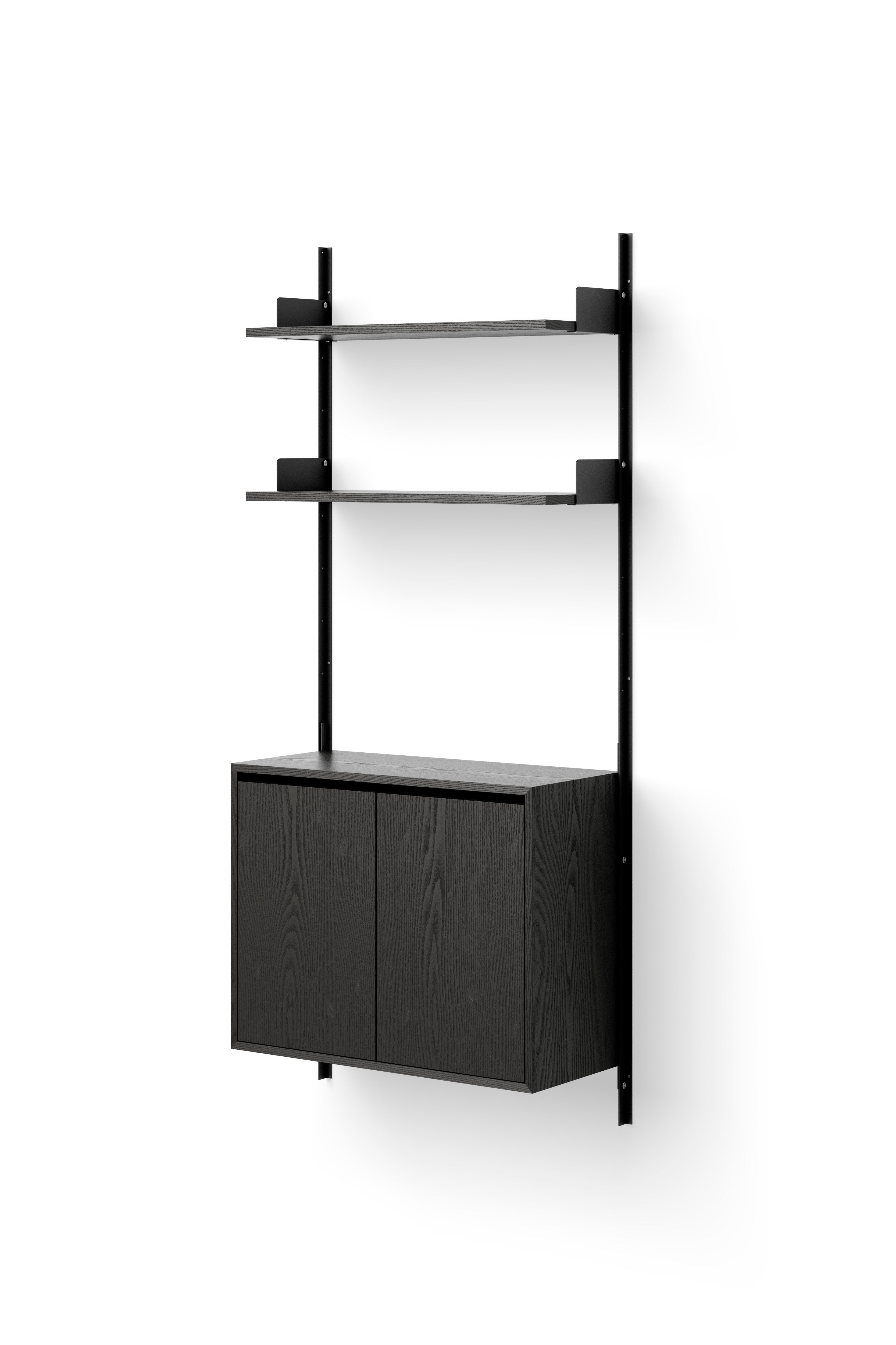 Hängeschrank mit neuen Arbeitstür schwarzen Aschefurnier