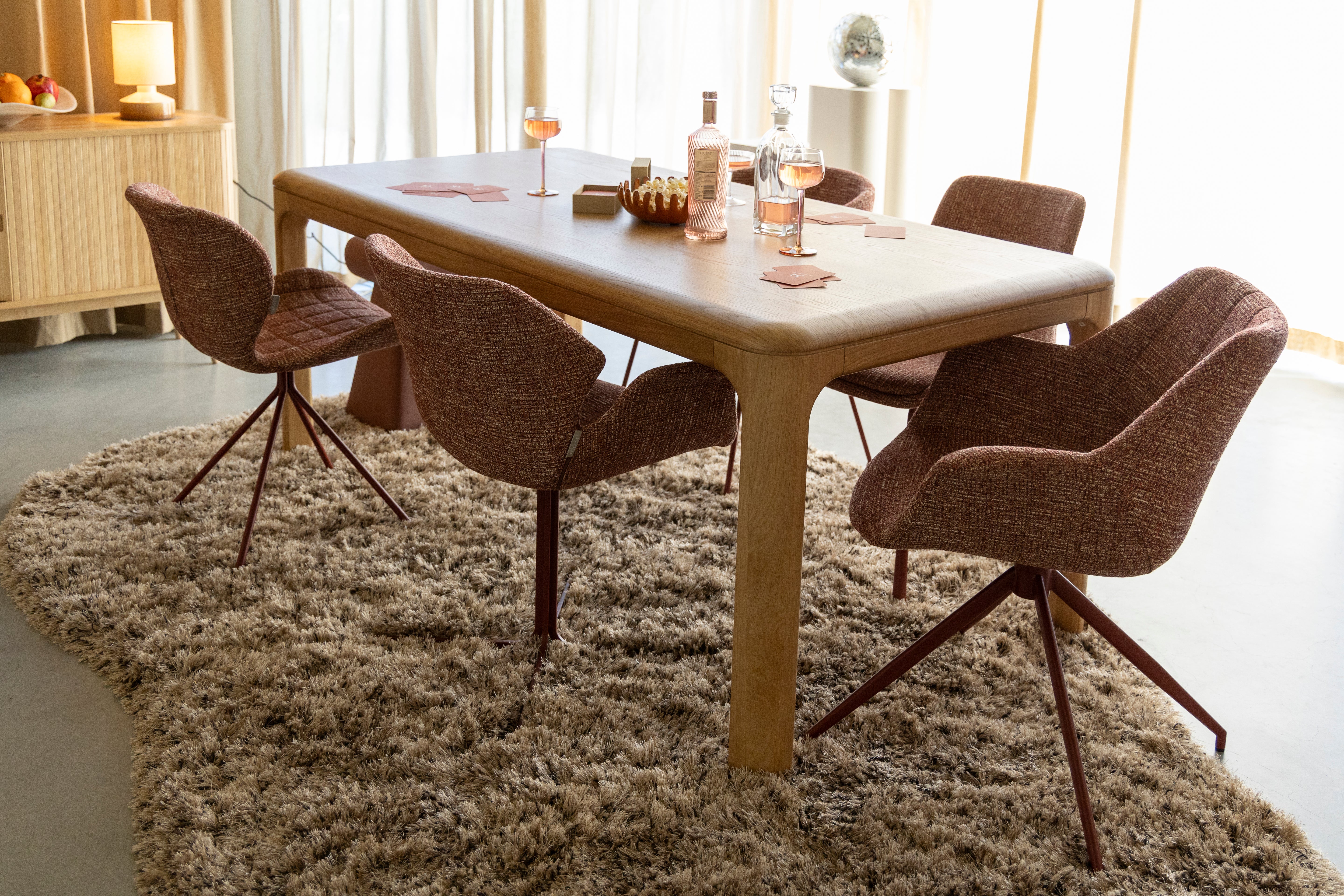 NIKKI Chair in Burgundy