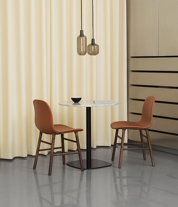 AMP pendant lamp with smoked glass and black marble