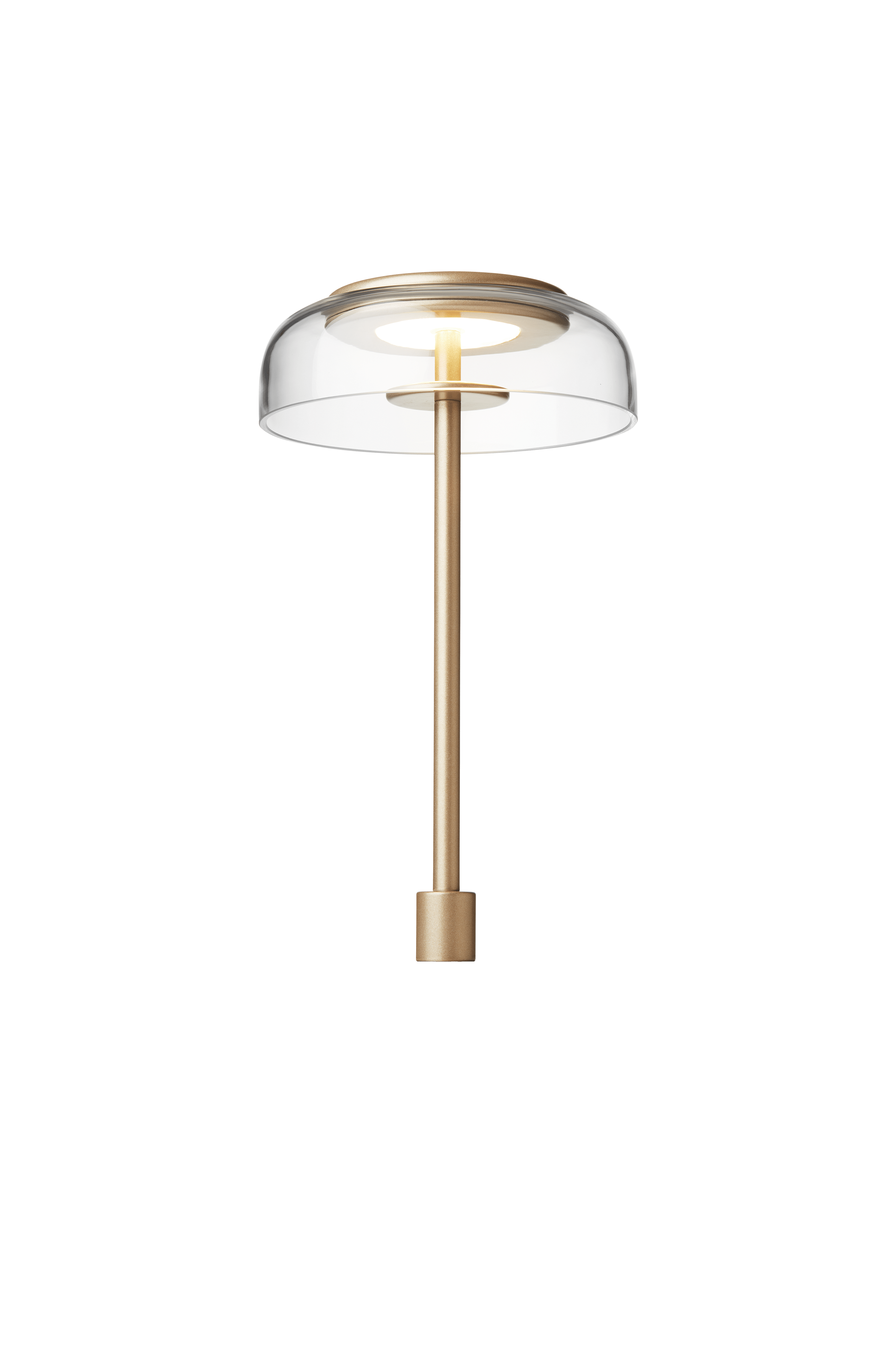 BLOSSI Table Lamp in Gold with Transparent Glass