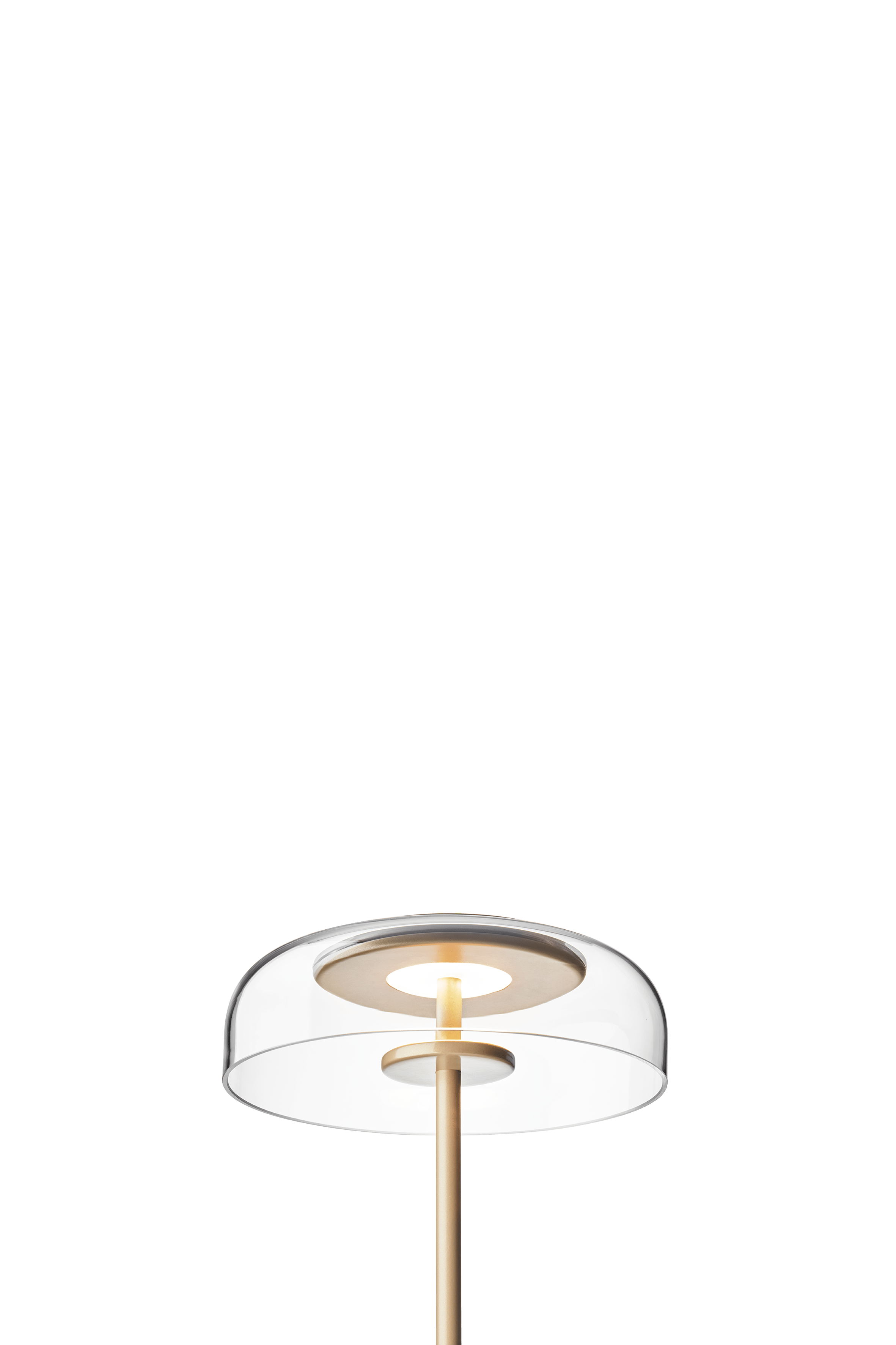BLOSSI Table Lamp in Gold with Transparent Glass