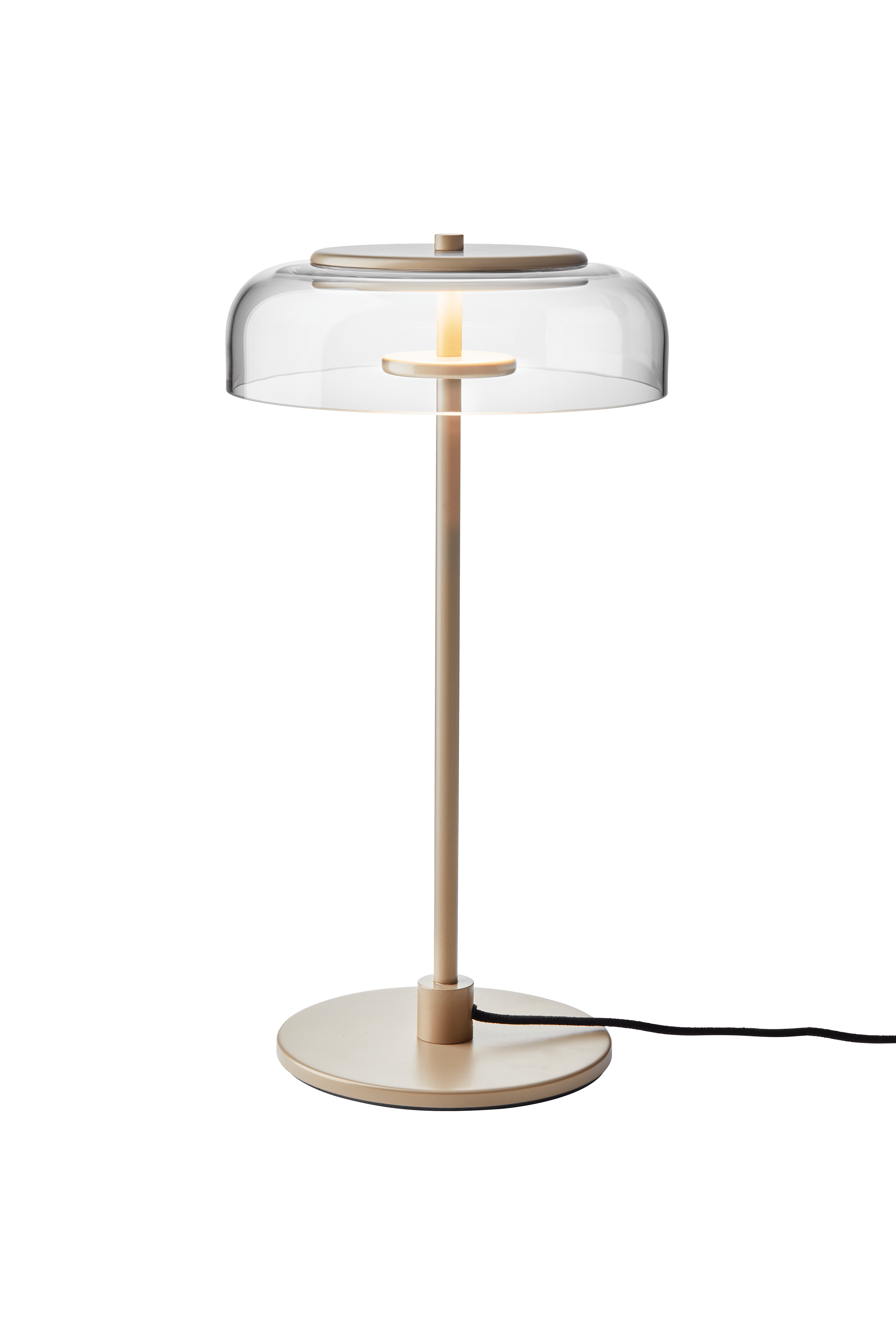 BLOSSI Table Lamp in Gold with Transparent Glass