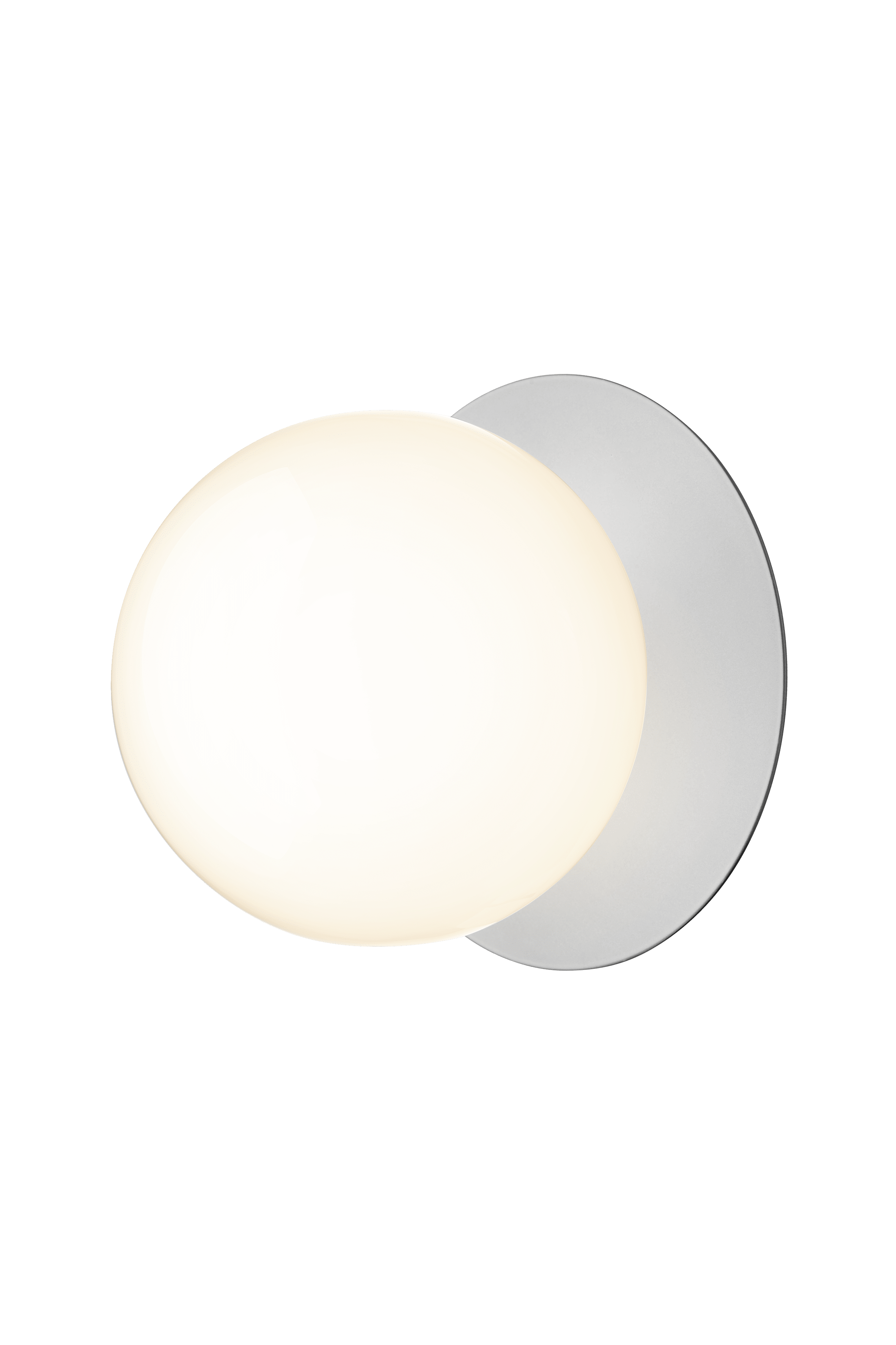 Recessed Wall Light LIILA in Silver with Opal Glass