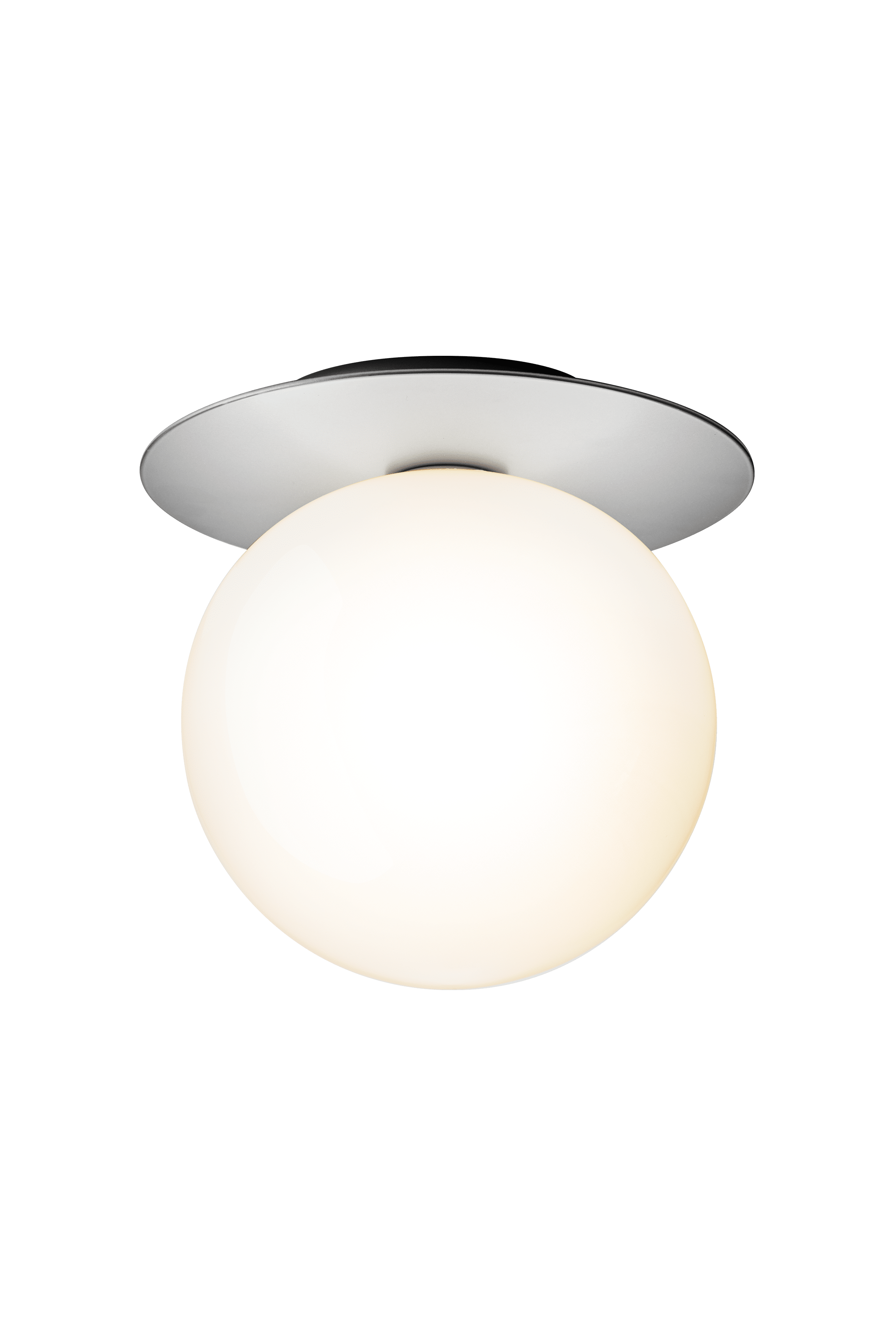 Recessed Wall Light LIILA in Silver with Opal Glass