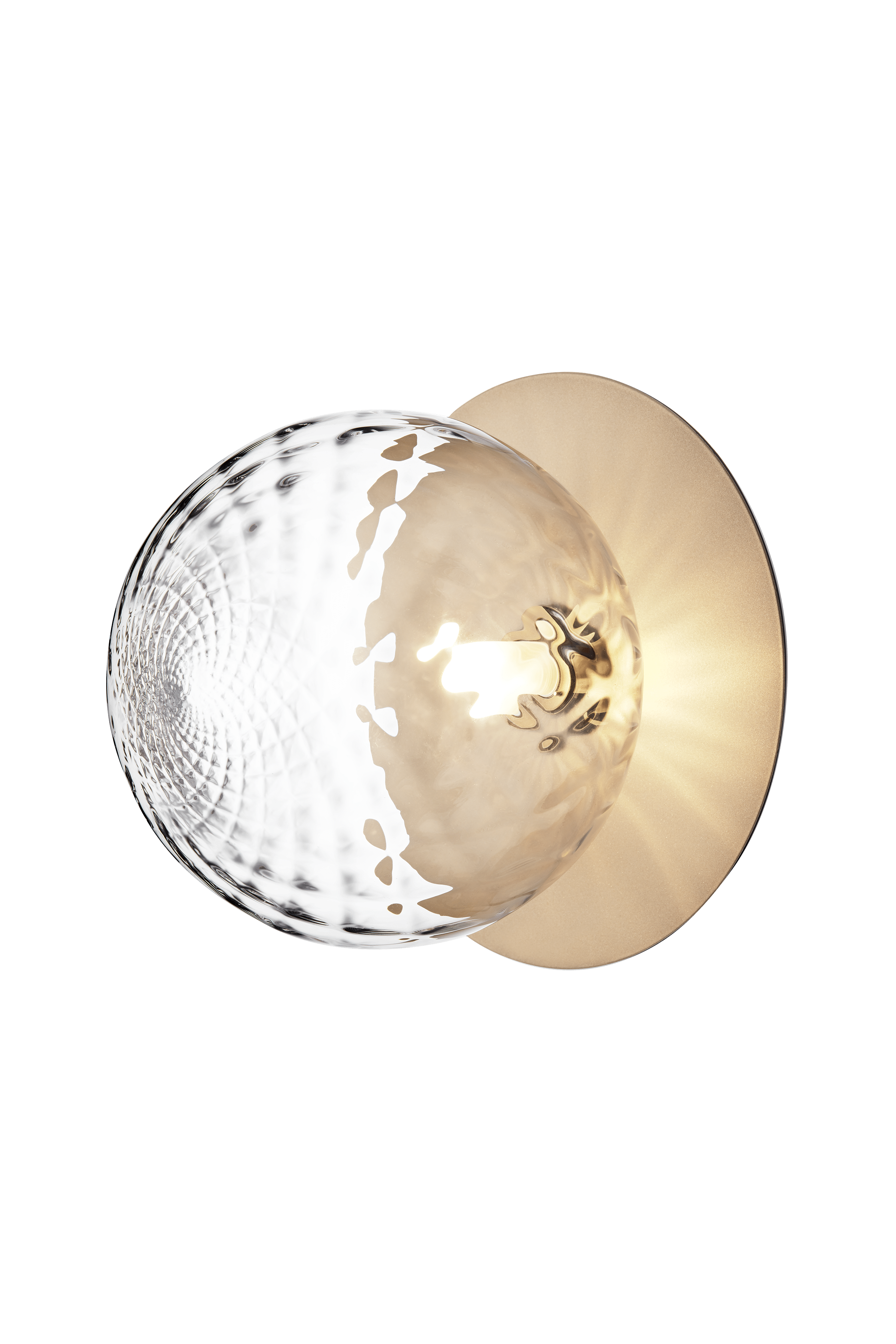 LIILA recessed wall lamp in gold with transparent glass